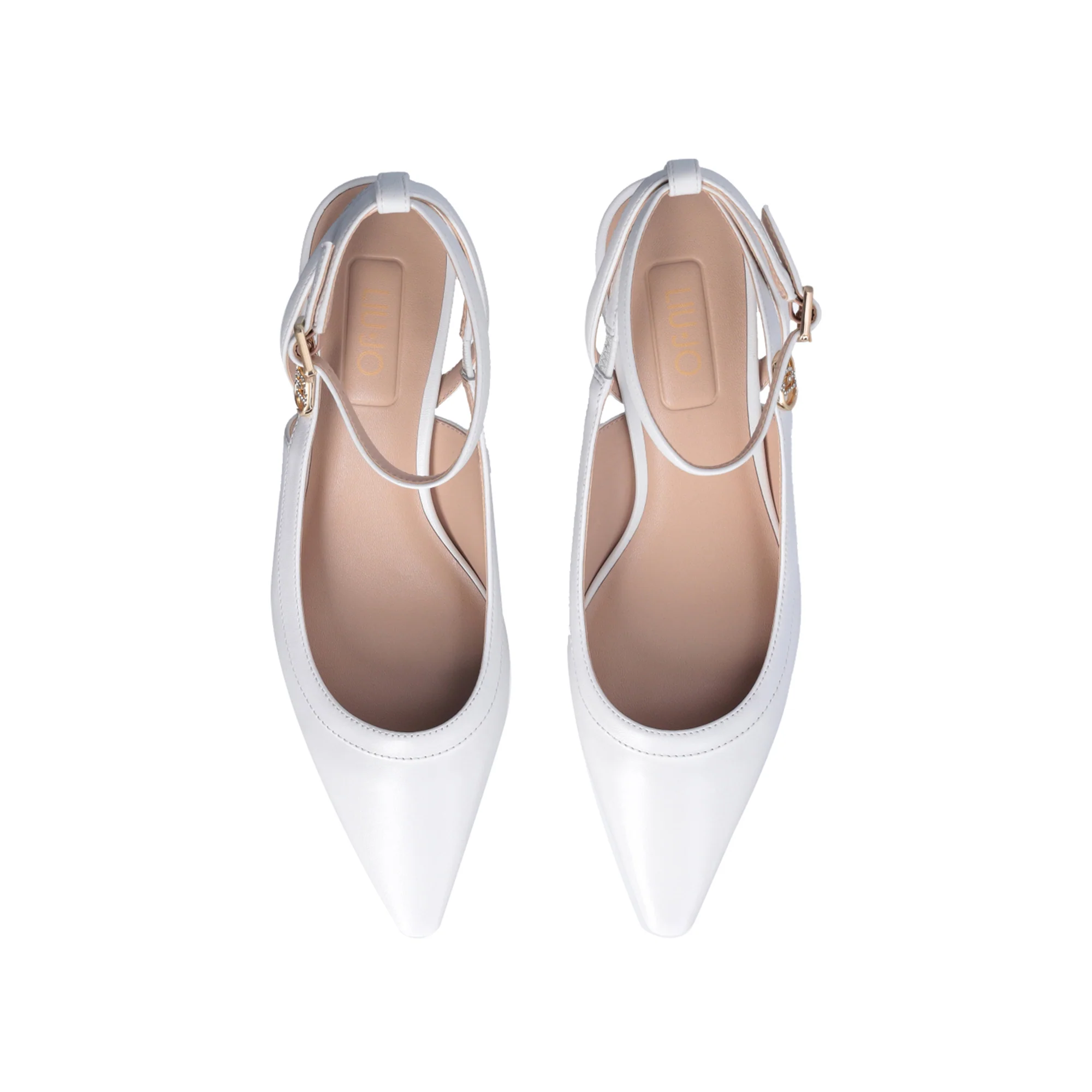 Slingback bianche con tacco basso - Image 2