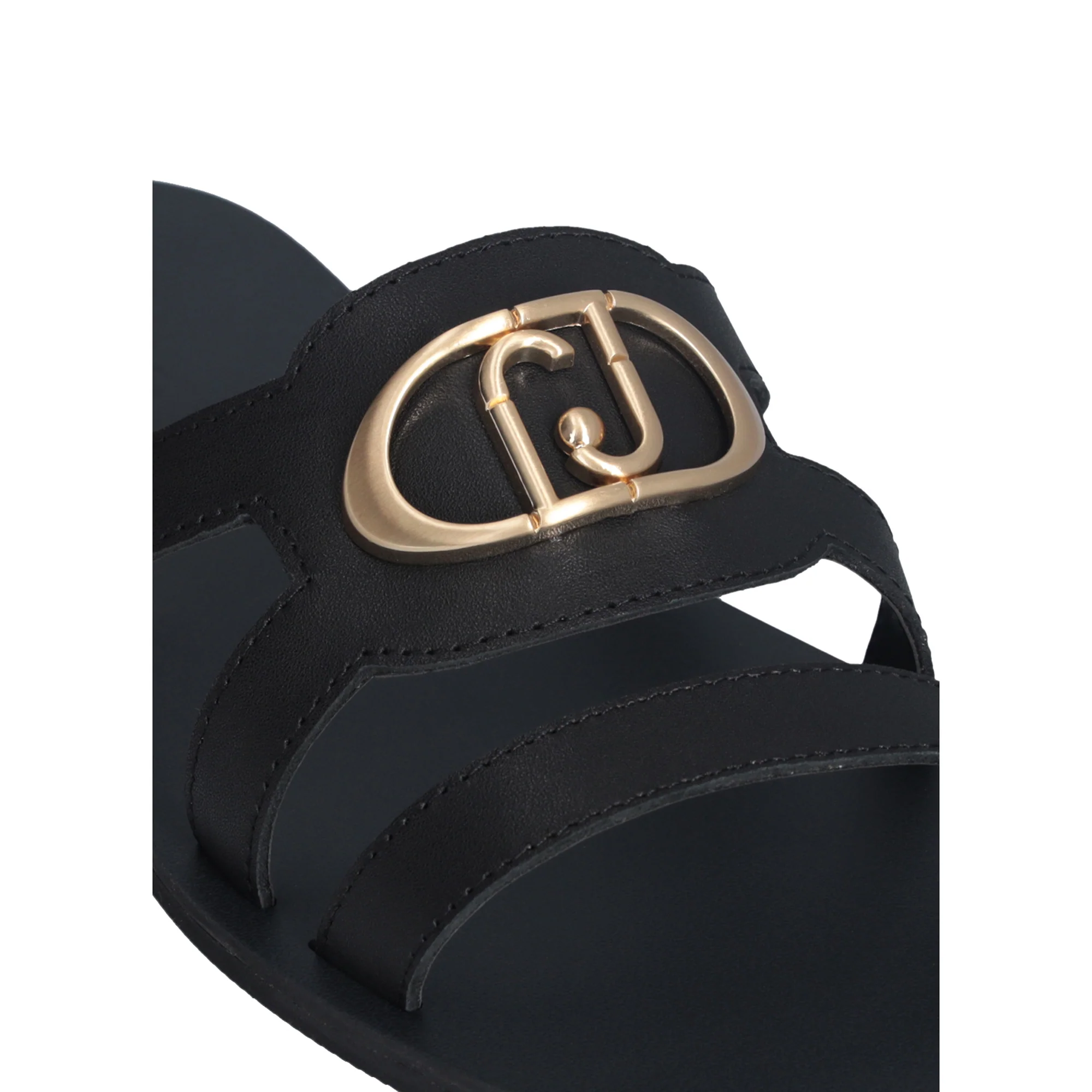 Ciabatte Donna Flat Nero con logo - Image 4
