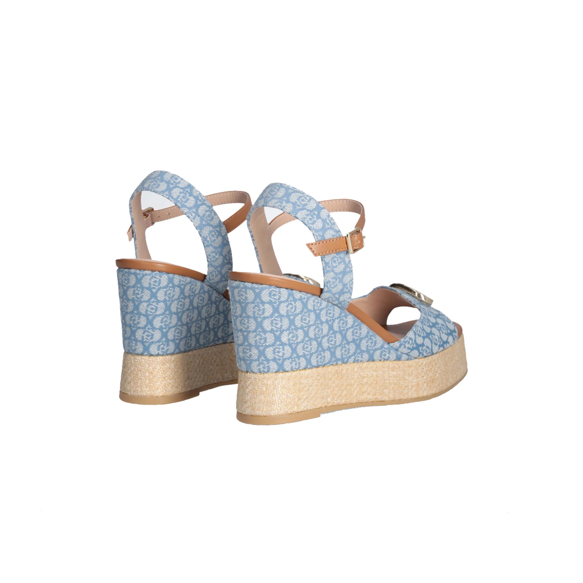 Sandali Zeppa donna in denim monogrma - Image 3