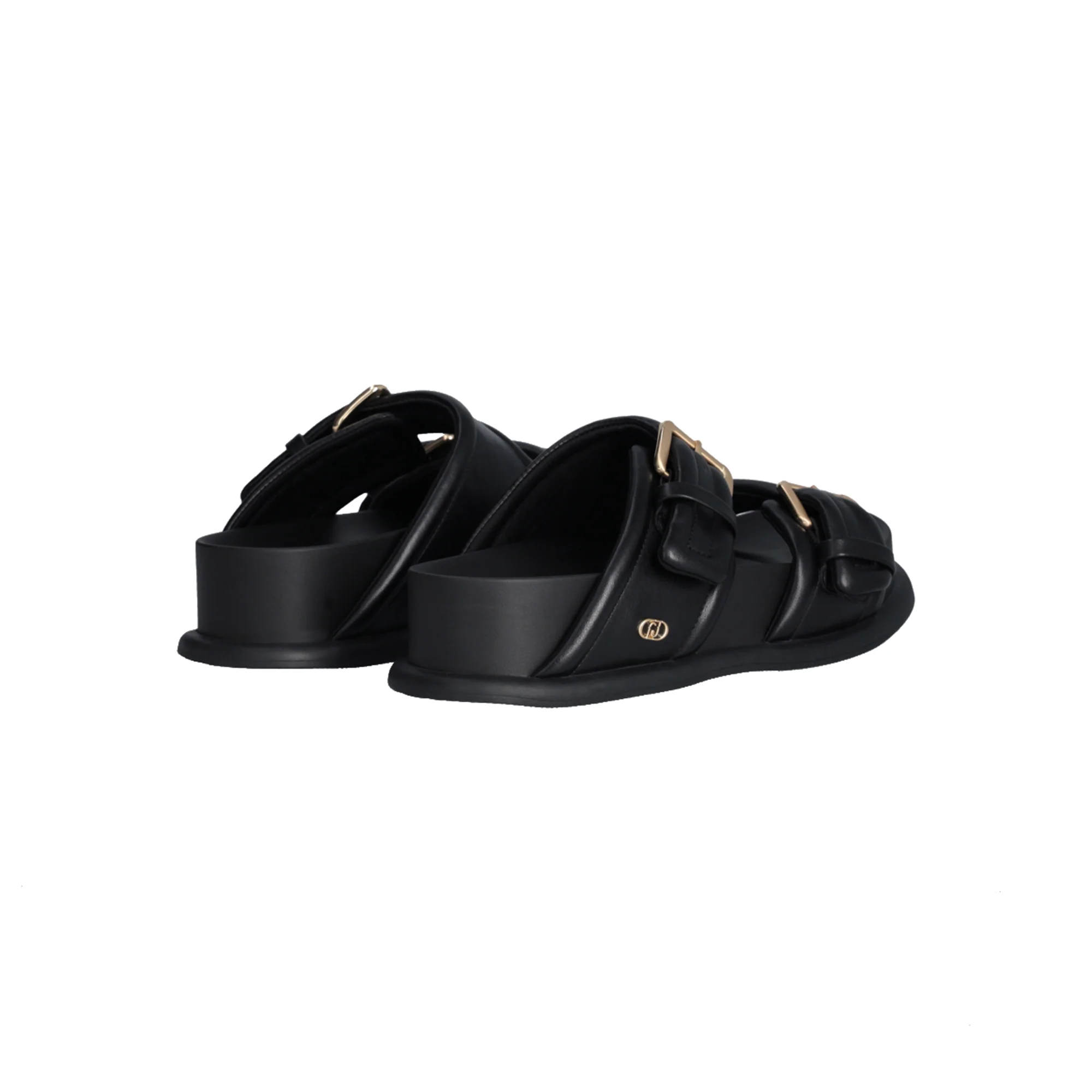 Sandali Donna con fascette bold Nero - Image 3