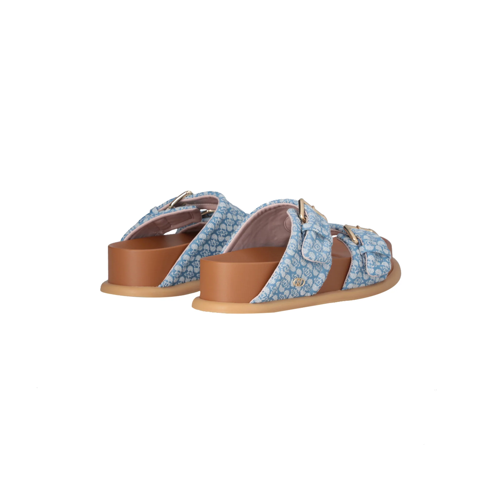 Sandali Donna con fascette bold Blu denim - Image 3