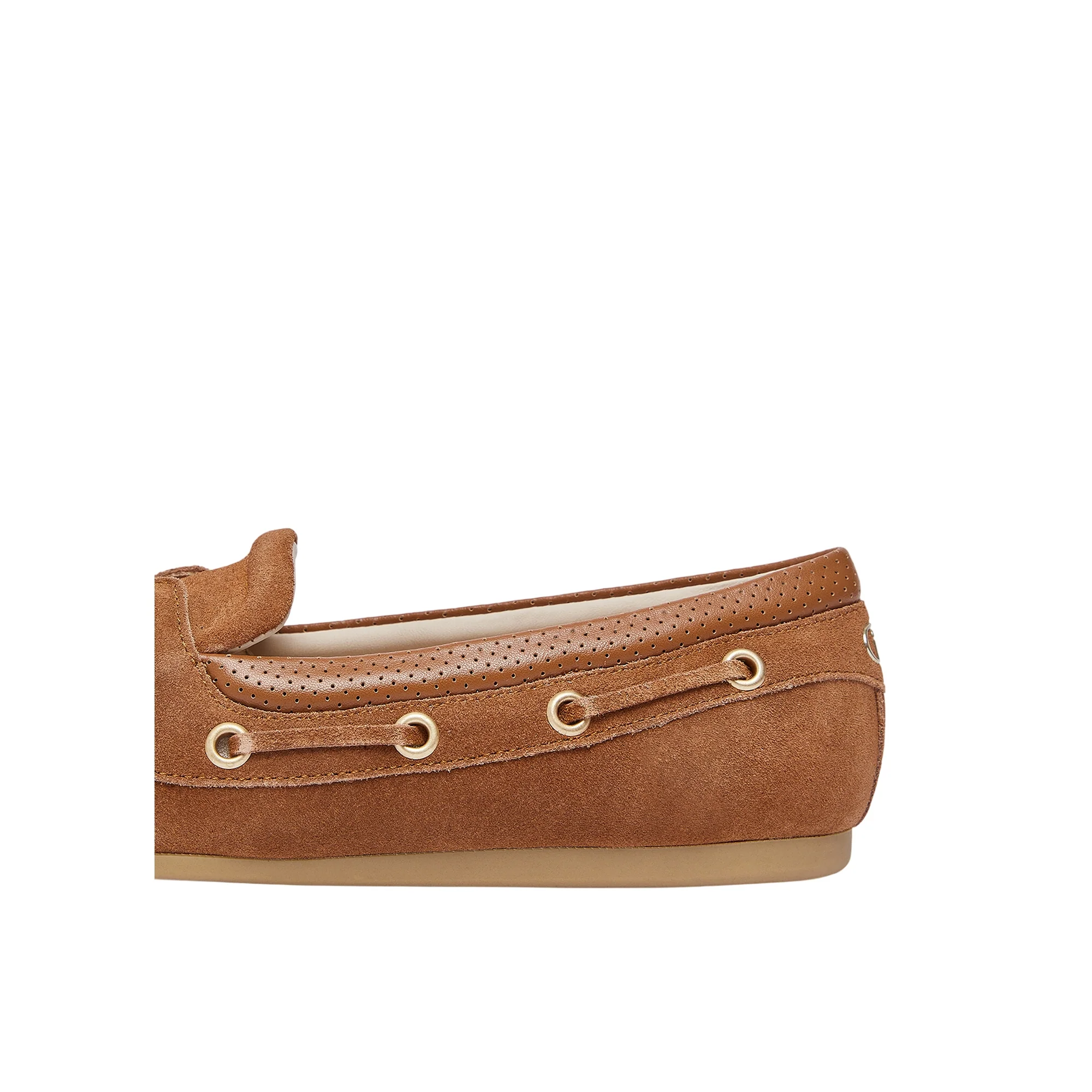 Mocassini Donna in suede con nappine marrone - Image 4
