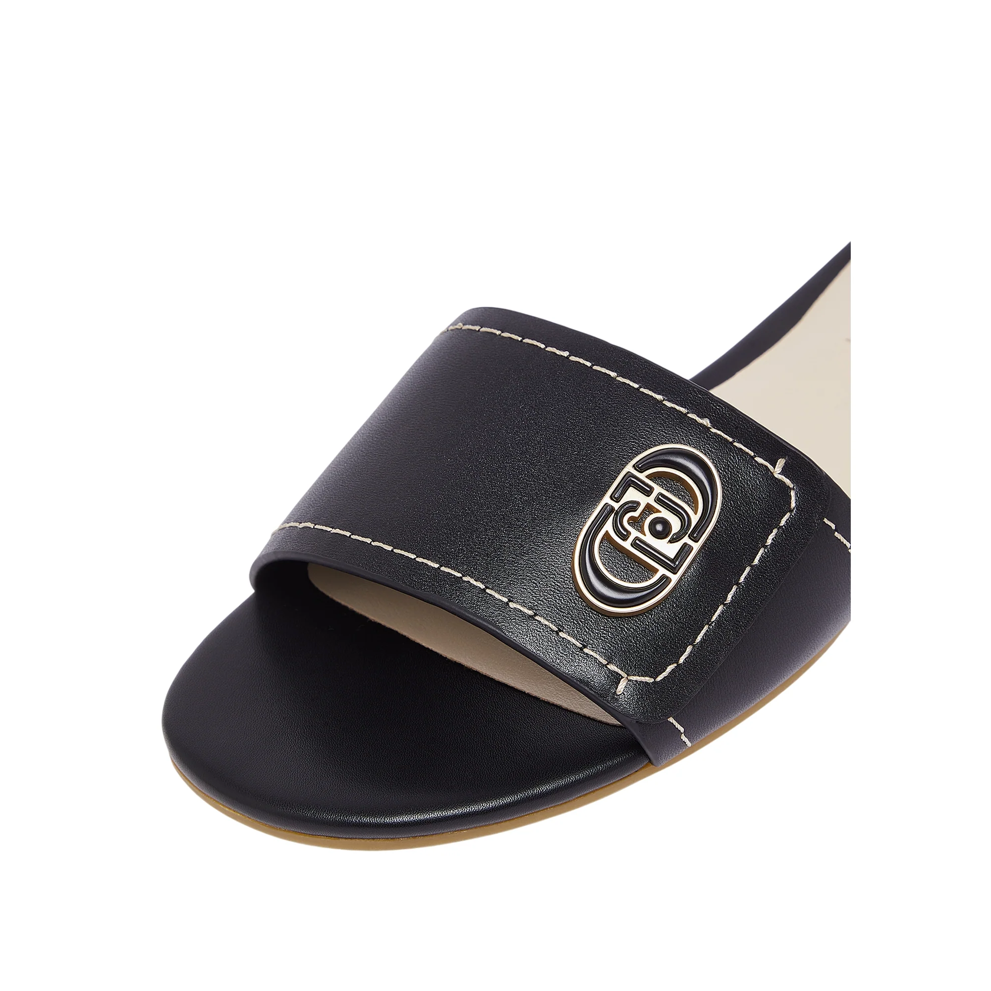 Ciabatte Donna flat in pelle nera - Image 4
