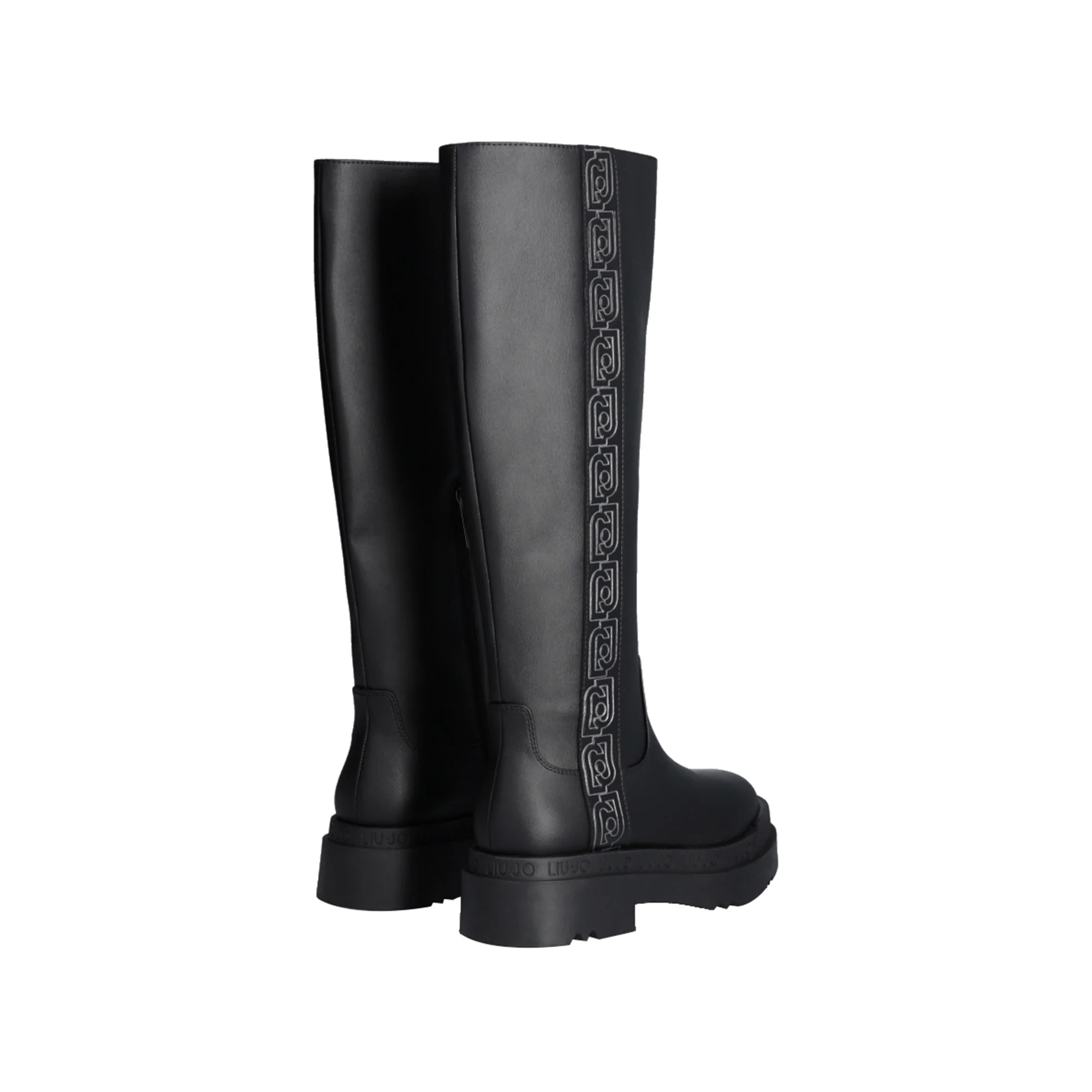 Stivali platform Donna Nero con logo - Image 4