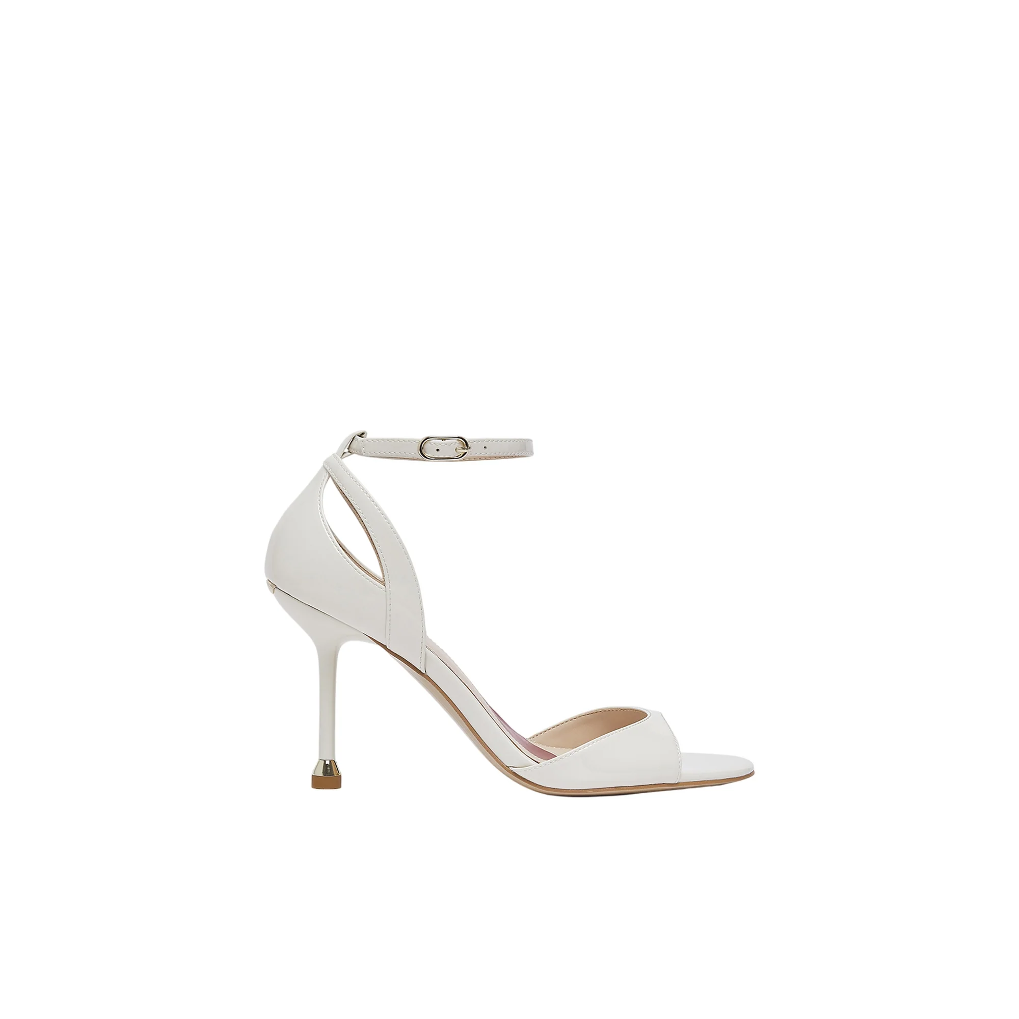 Sandali Donna con tacco in vernice bianco