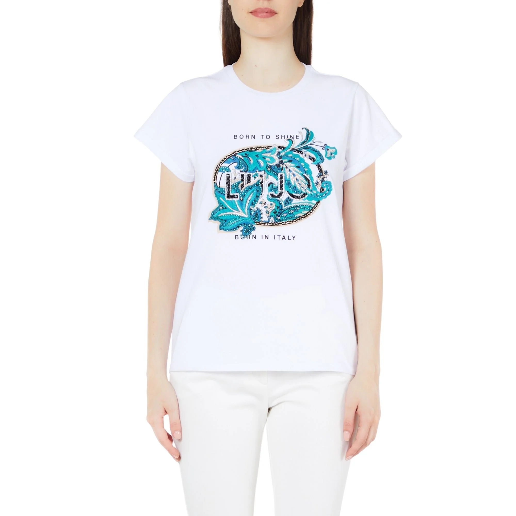 T-shirt Donna con stampa sul petto - Image 4