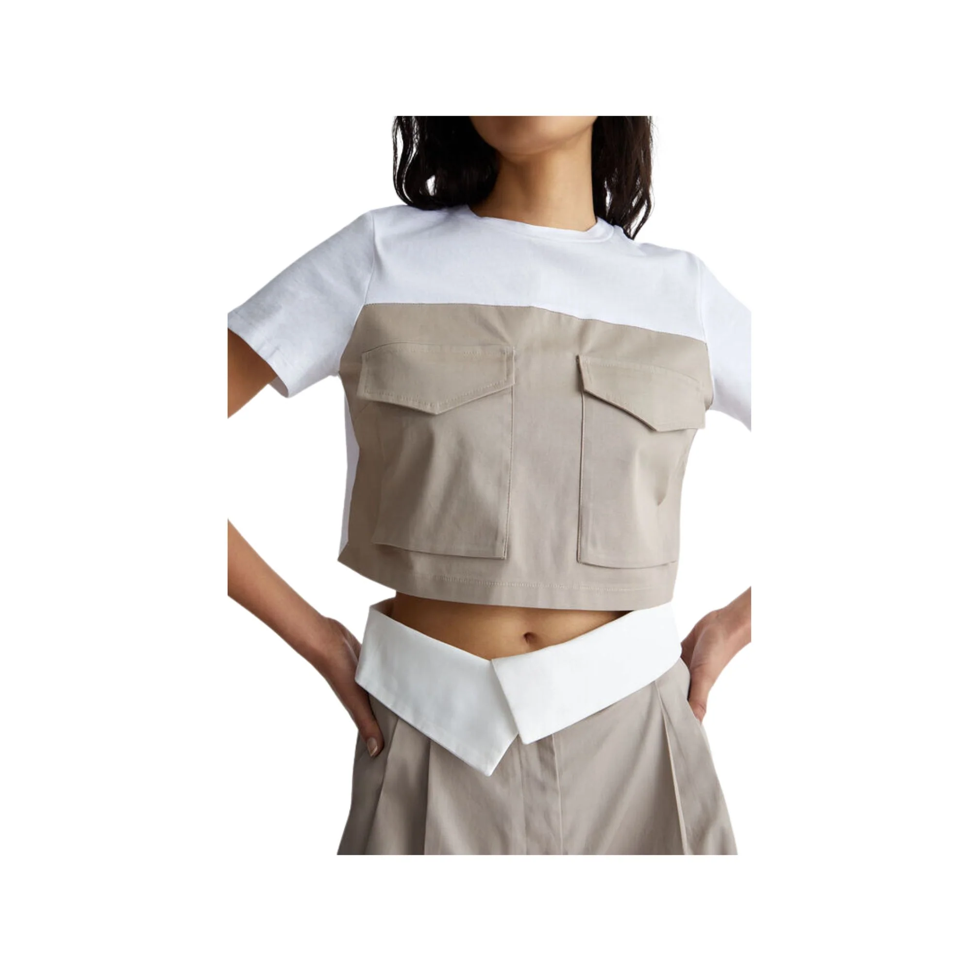 T-shirt Donna con maxi tasche - Image 4
