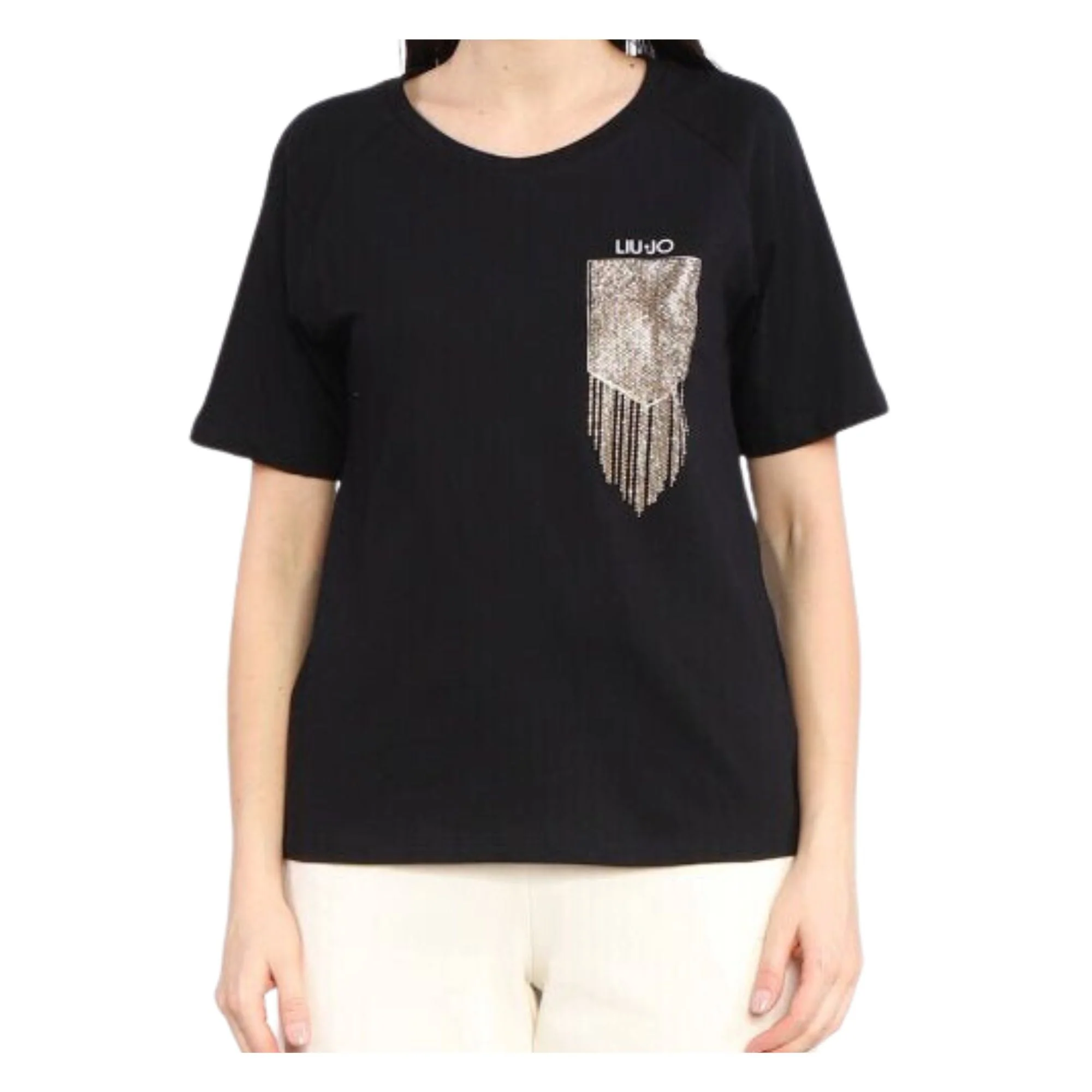 T-shirt donna ecosostenibile con strass - Image 10