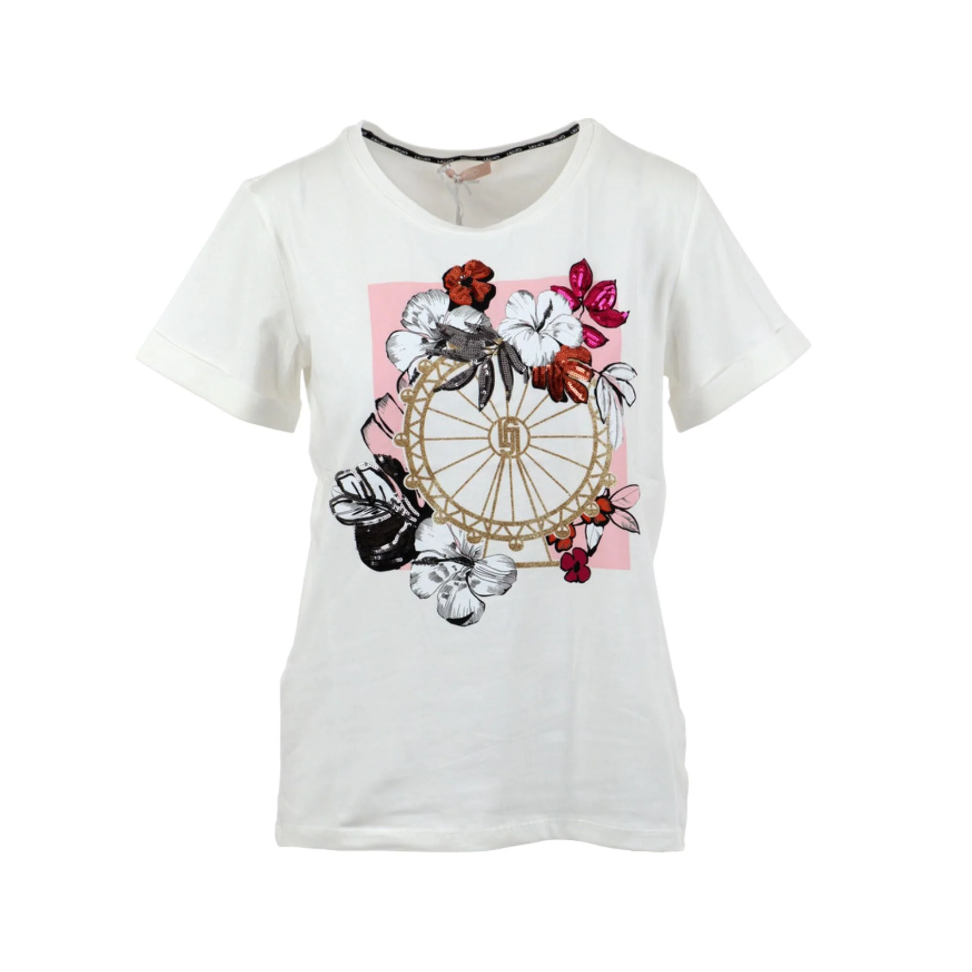T-shirt Donna in cotone con stampa floreale - Image 8