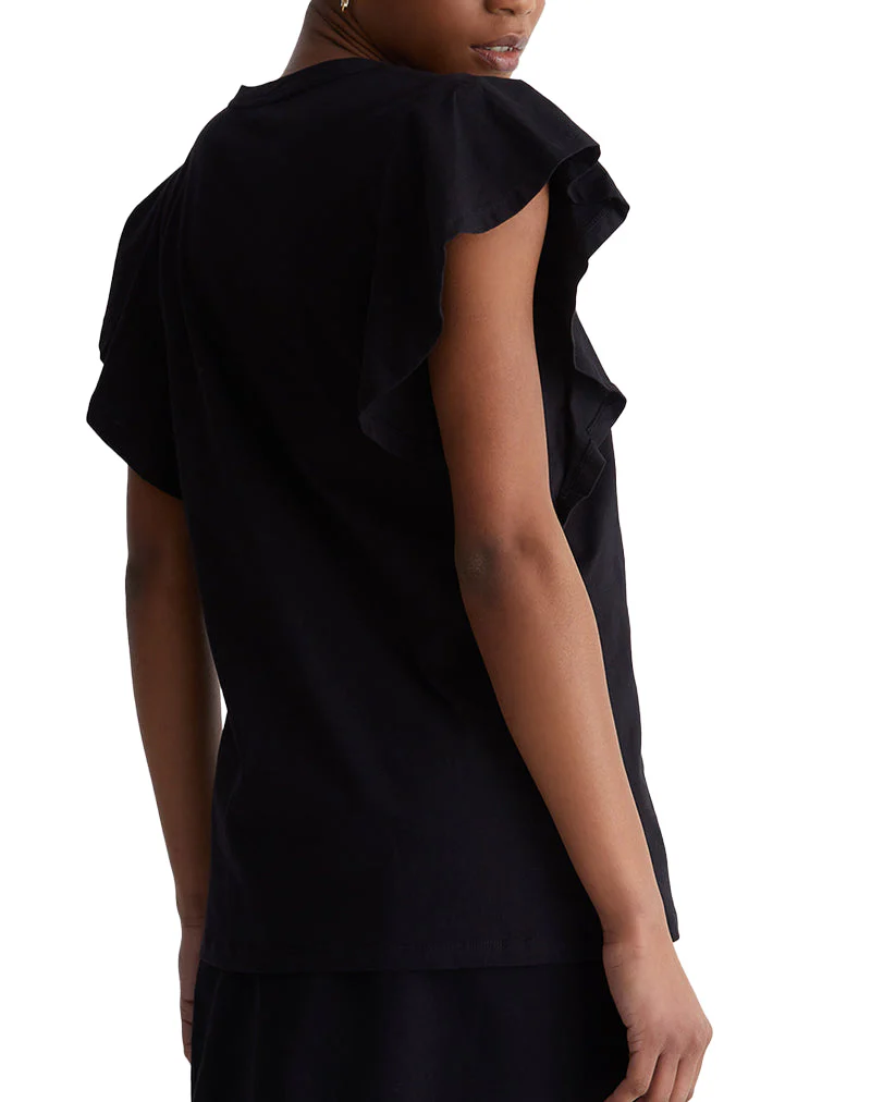 T-shirt ecosostenibile con strass- Nero - Image 5