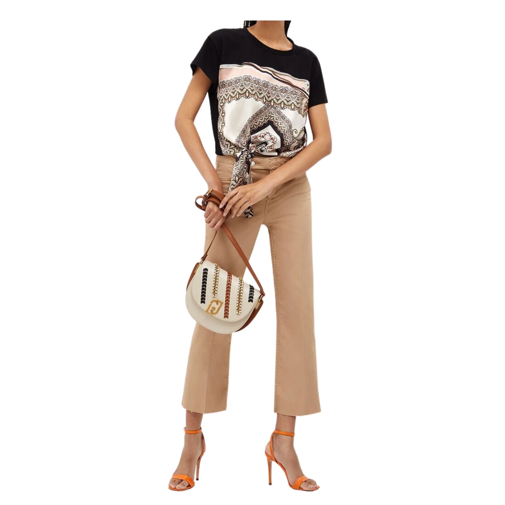 T-shirt Donna con foulard con nodo - Image 17