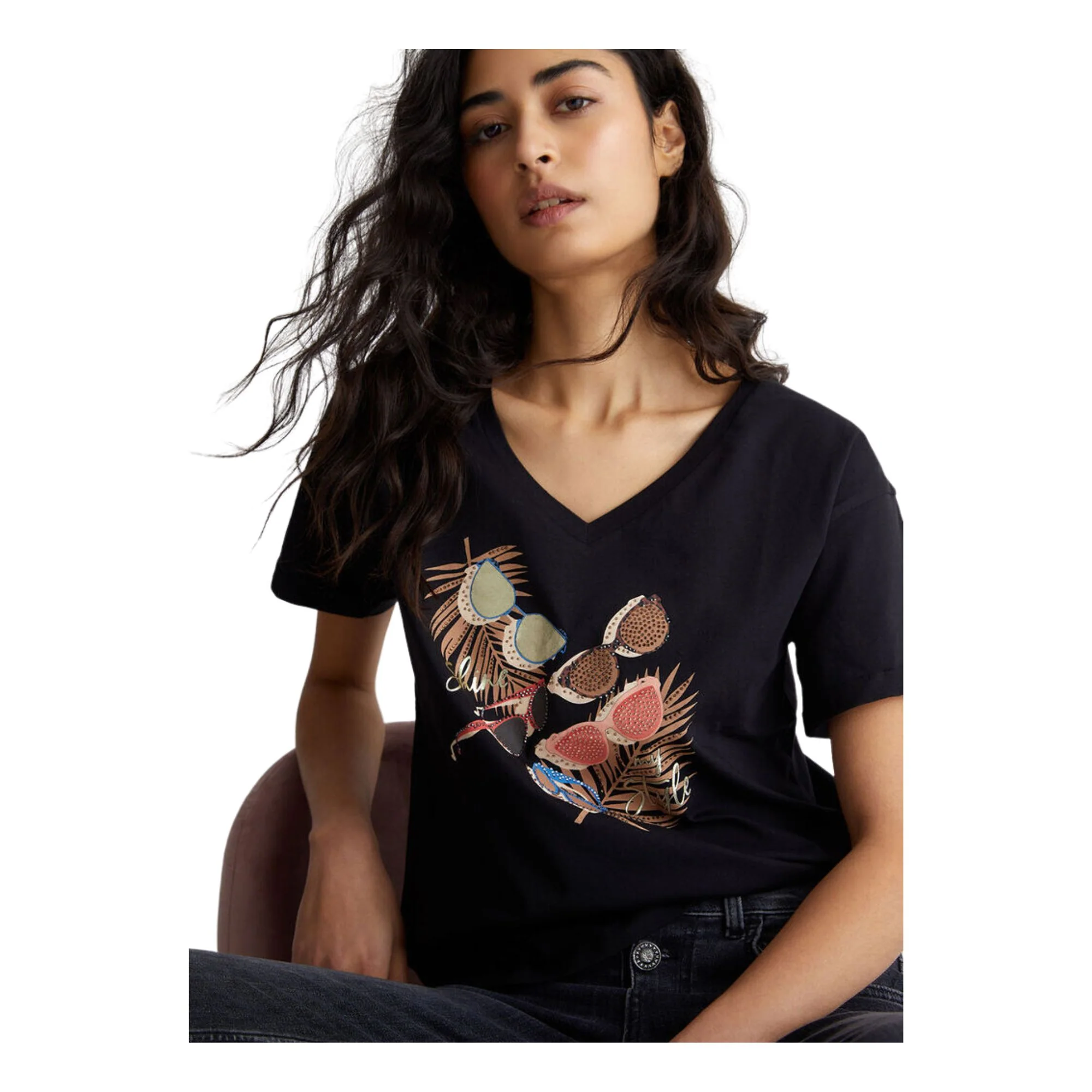 T-shirt donna con stampa lips - Image 5