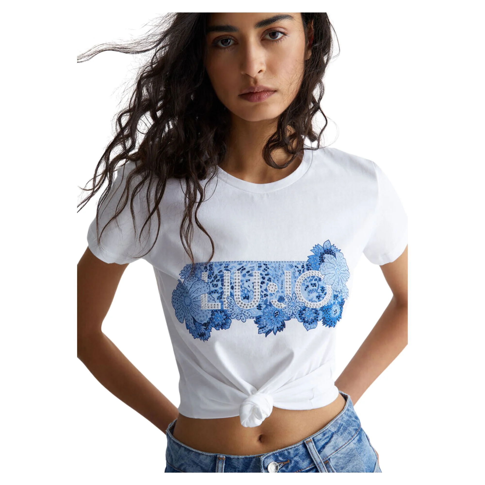 T-shirt Donna con strass e logo - Image 17