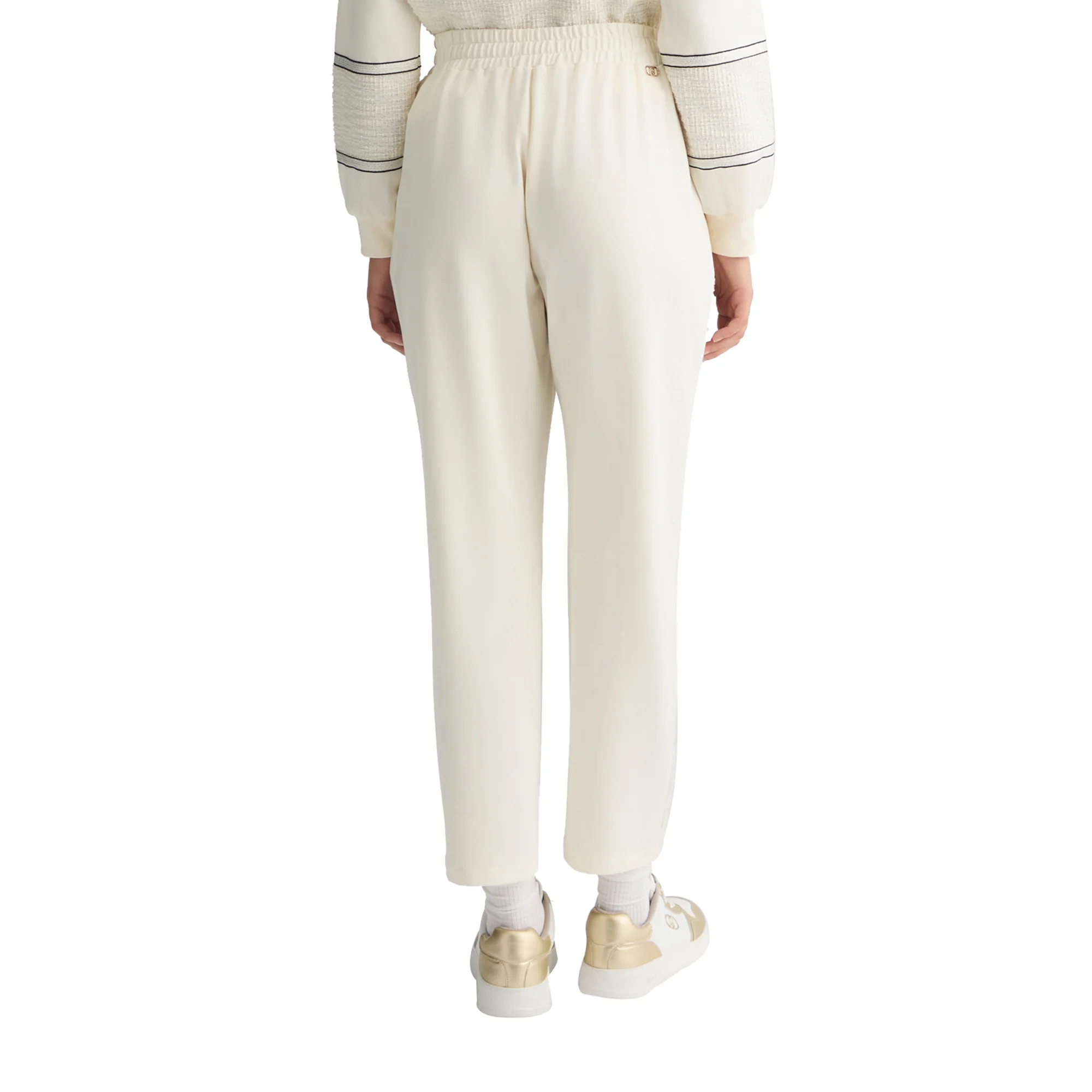 Pantaloni Donna jogging in jersey Bianco - Image 3