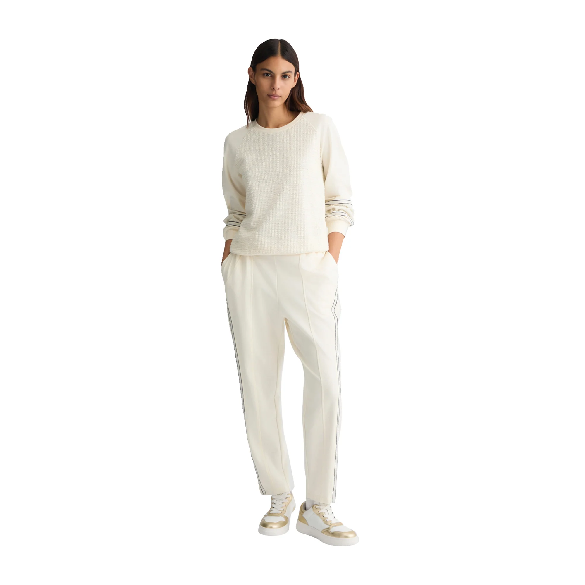 Pantaloni Donna jogging in jersey Bianco - Image 5