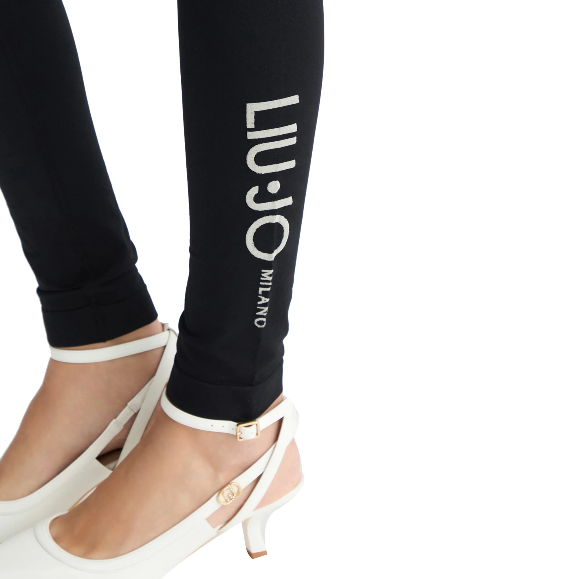 Pantaloni Donna in jersey Nero con logo - Image 4