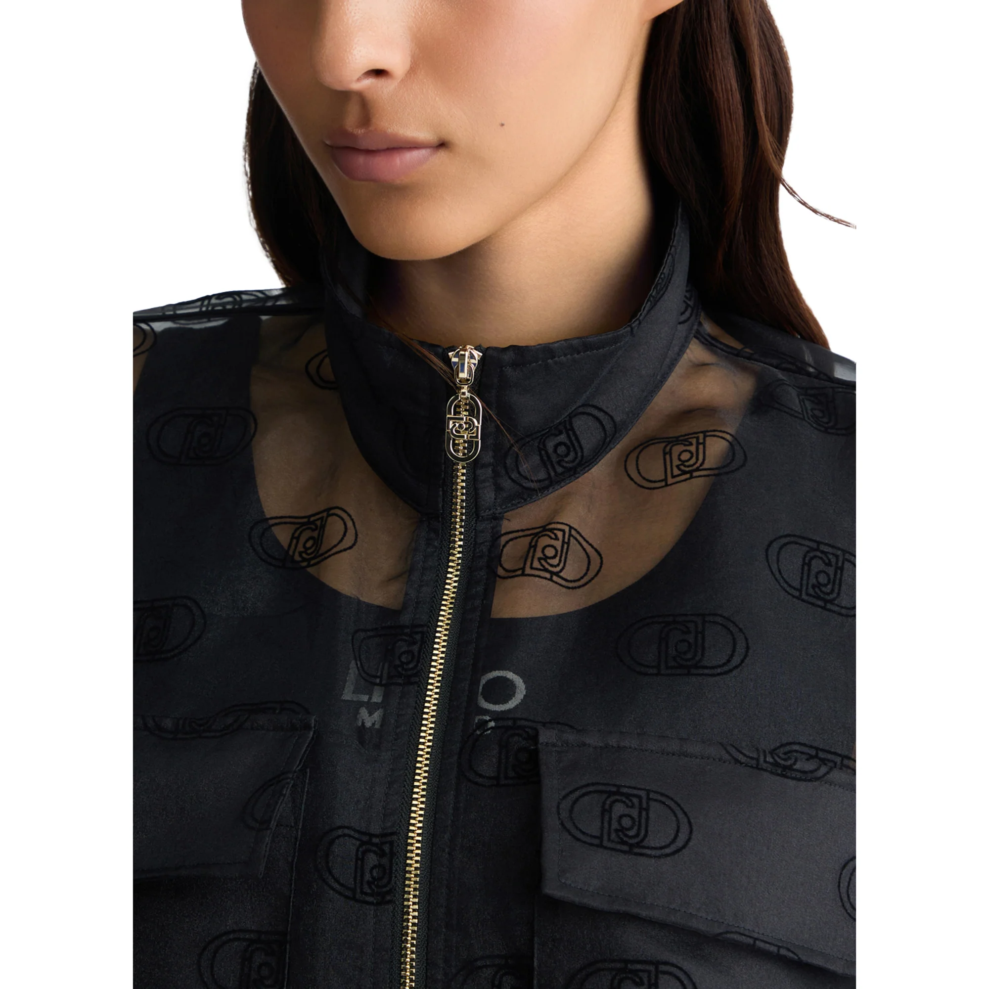 Giacca Donna in organza logata - Image 4