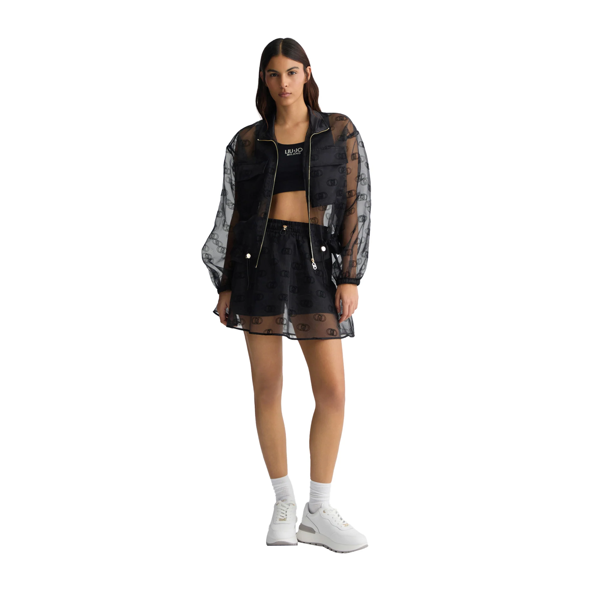 Giacca Donna in organza logata - Image 5