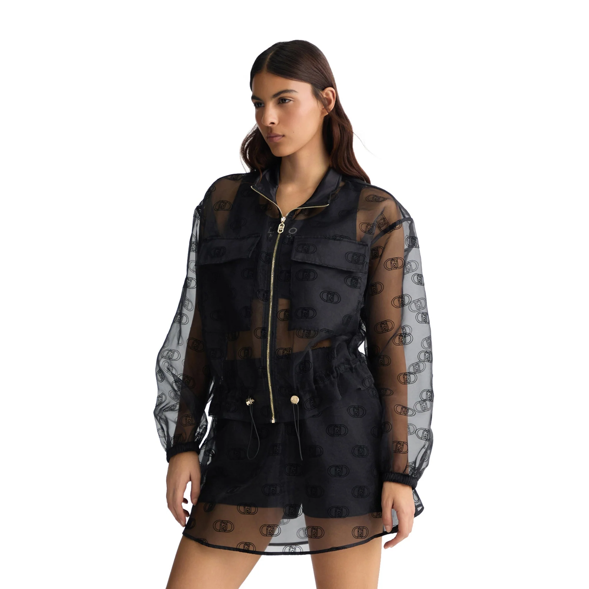 Giacca Donna in organza logata - Image 7