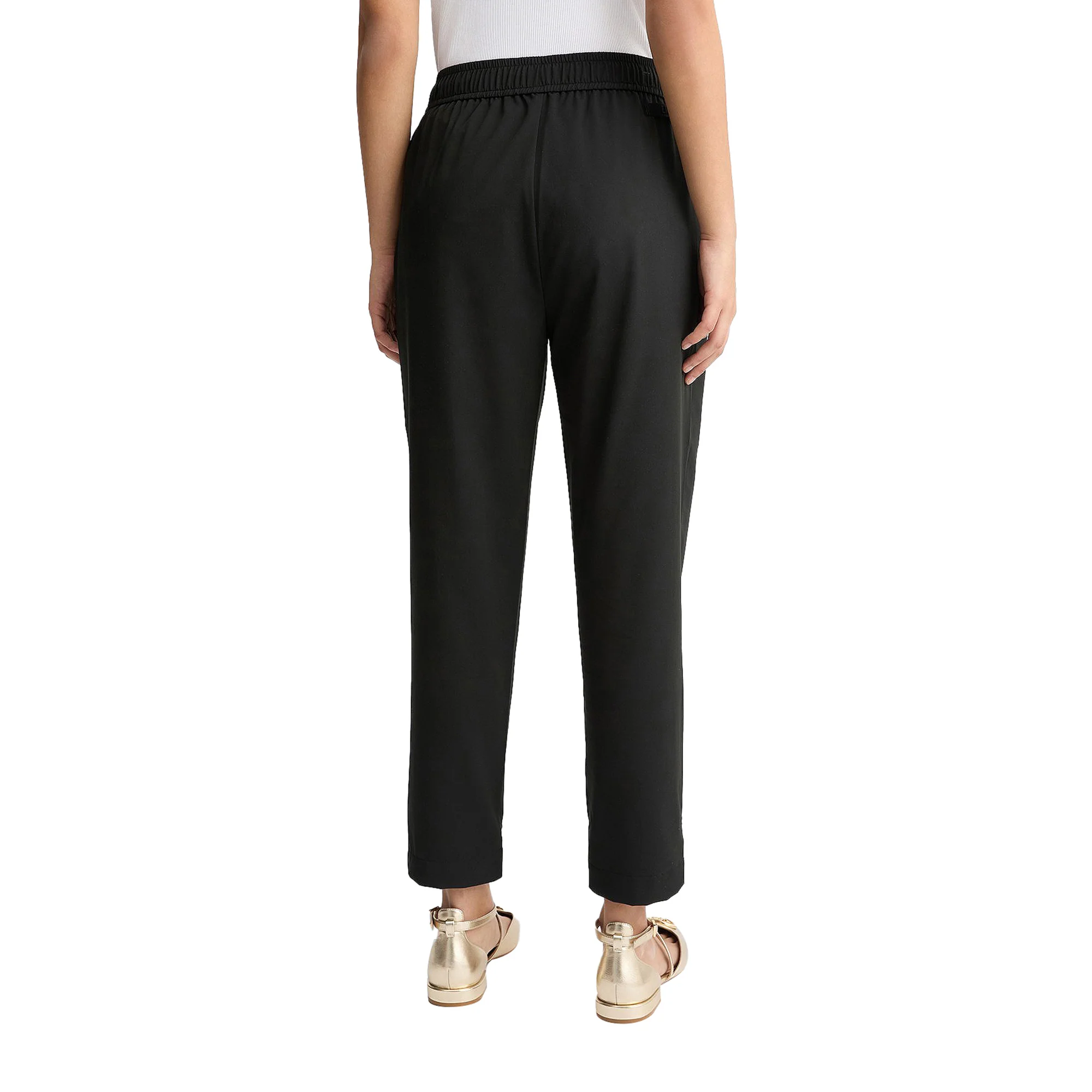 Pantaloni Donna cropped in misto bambù stretch nero - Image 3