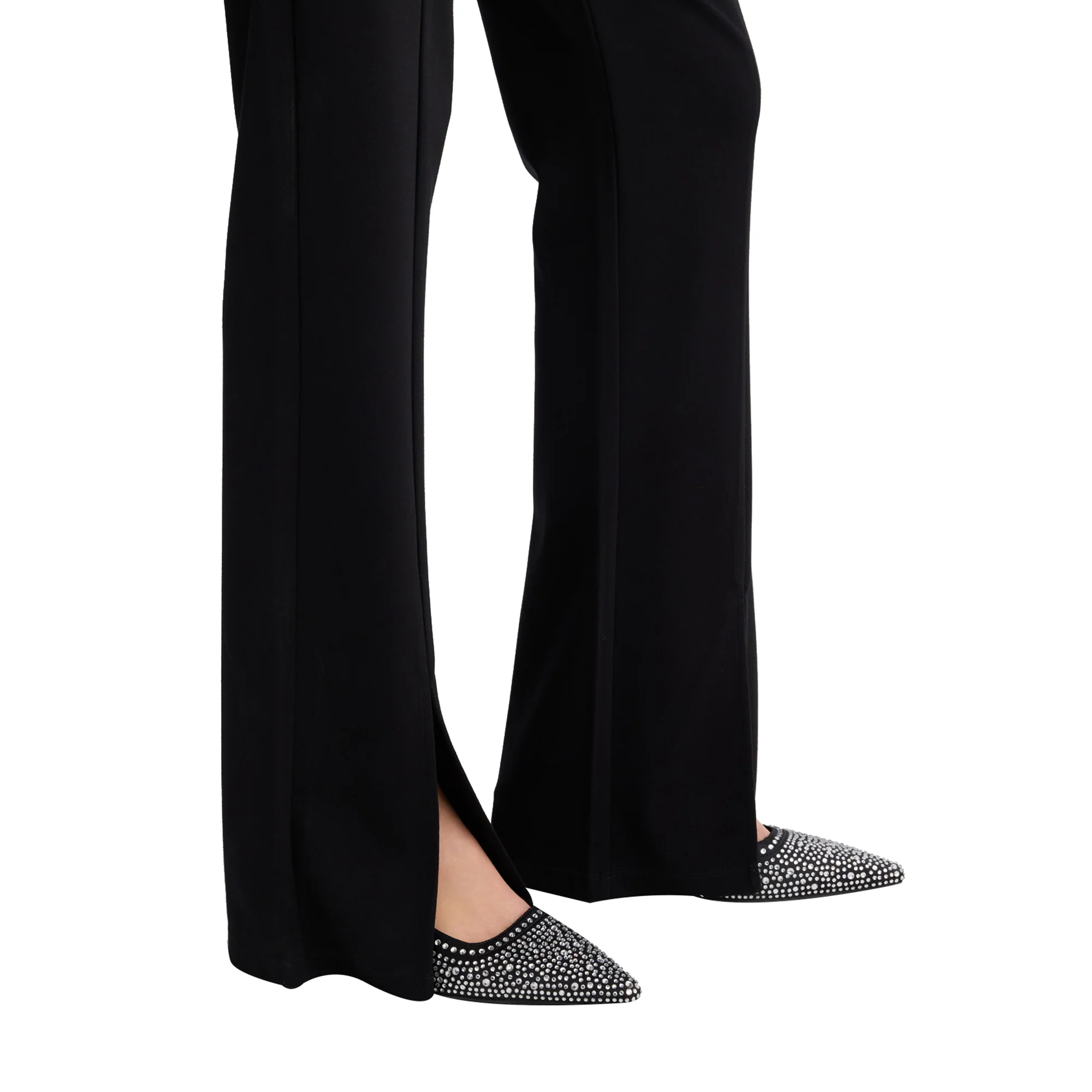Pantaloni Flare Donna in jersey Nero - Image 4