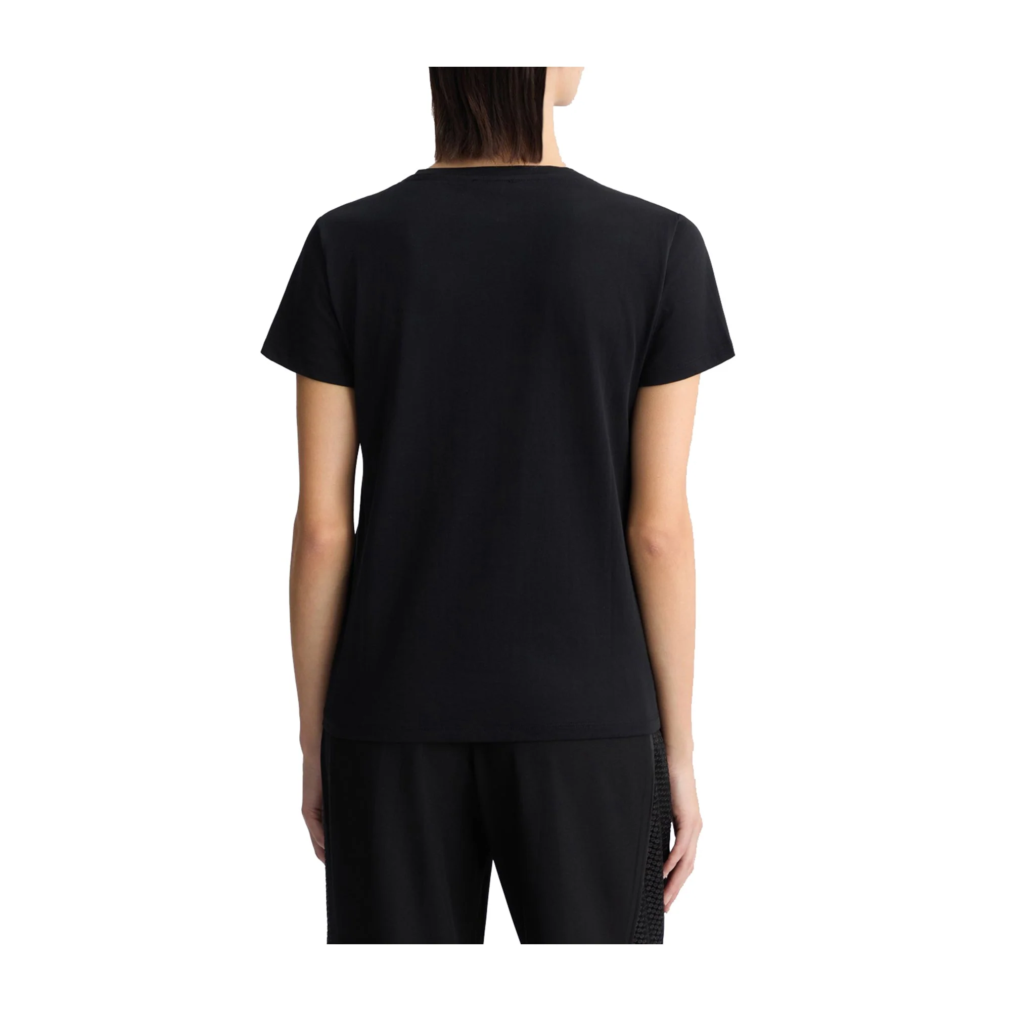 T-shirt Donna taschino strass Nero - Image 4