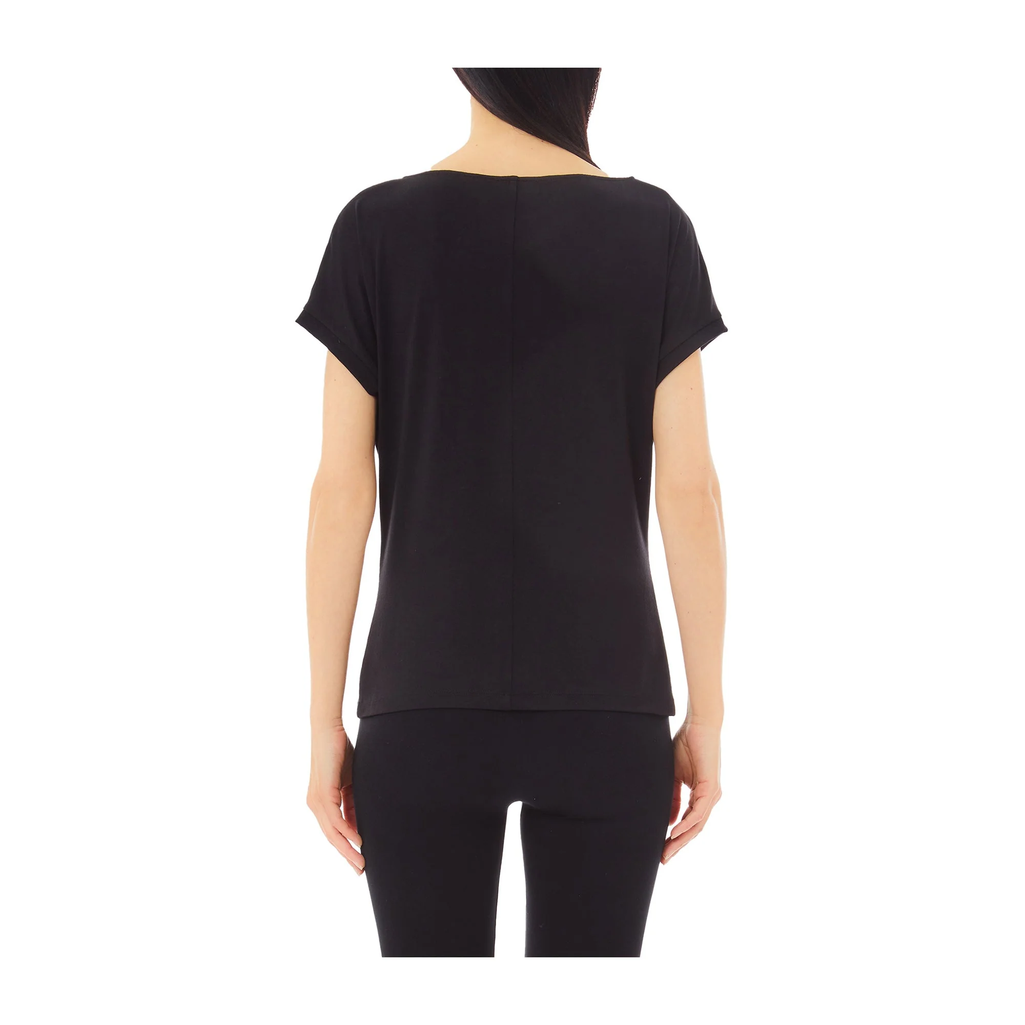 T-shirt Donna scollo con dettaglio gioiello - Image 2