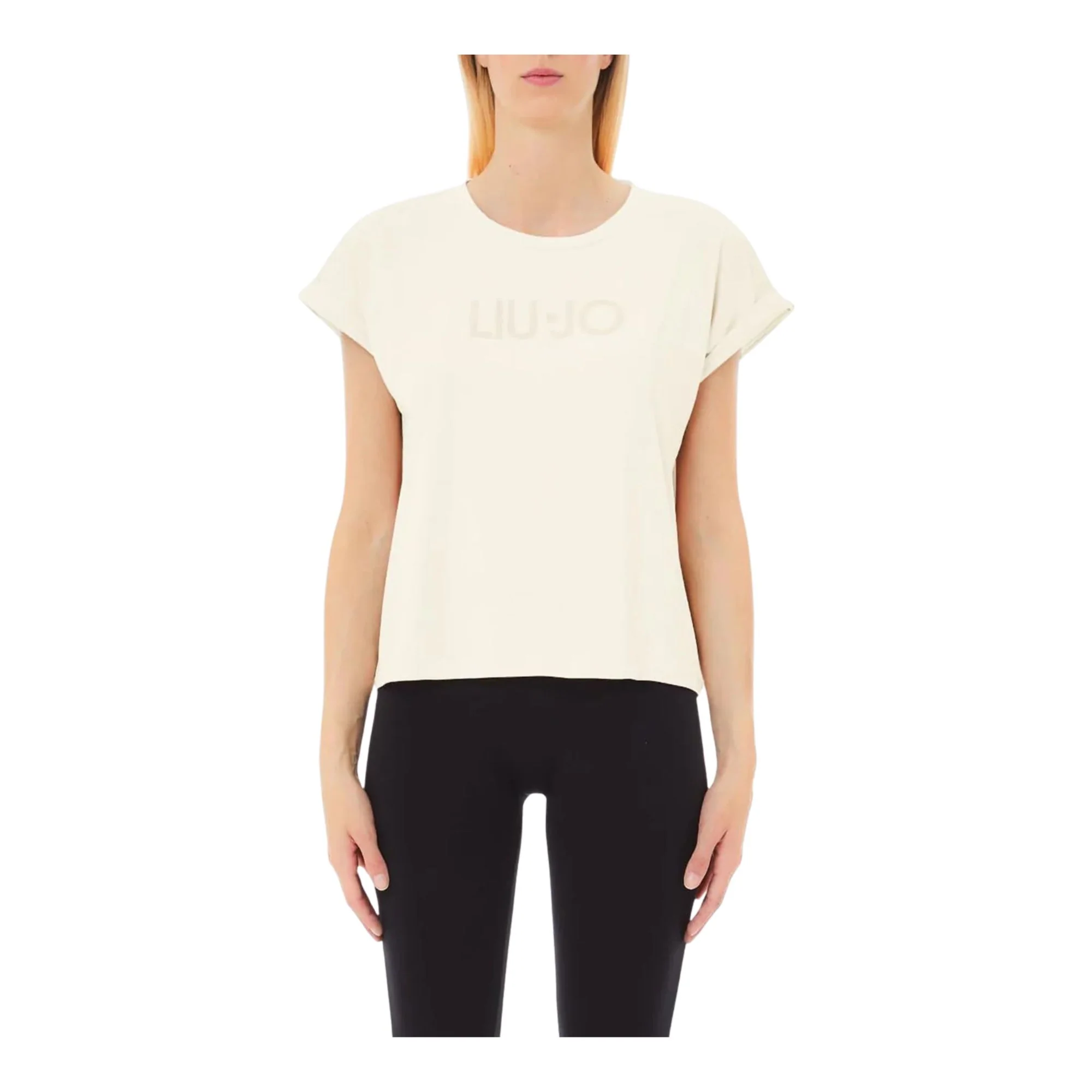 T-shirt Donna in cotone con logo Bianco