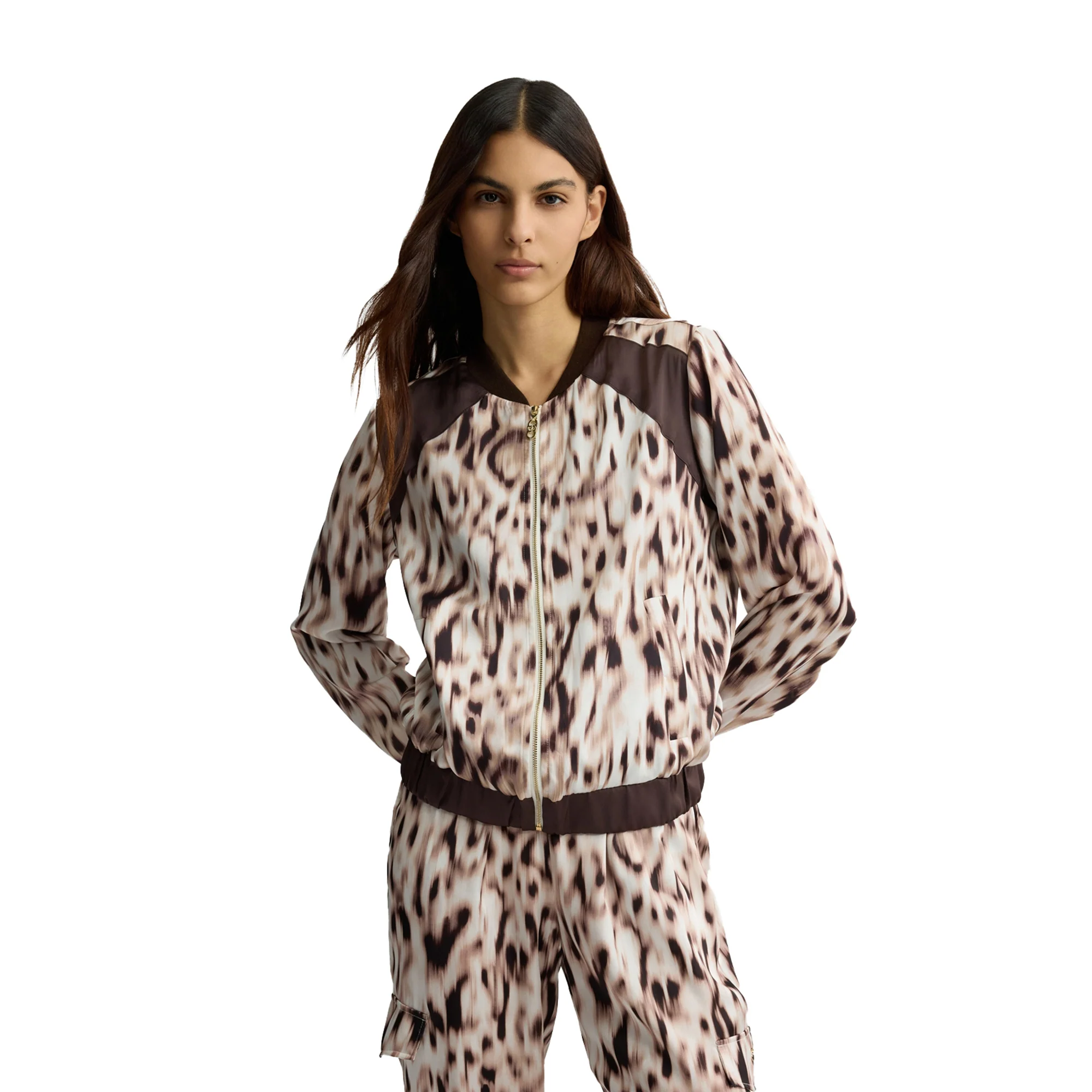 Bomber Donna in raso stampato Animalier - Image 2