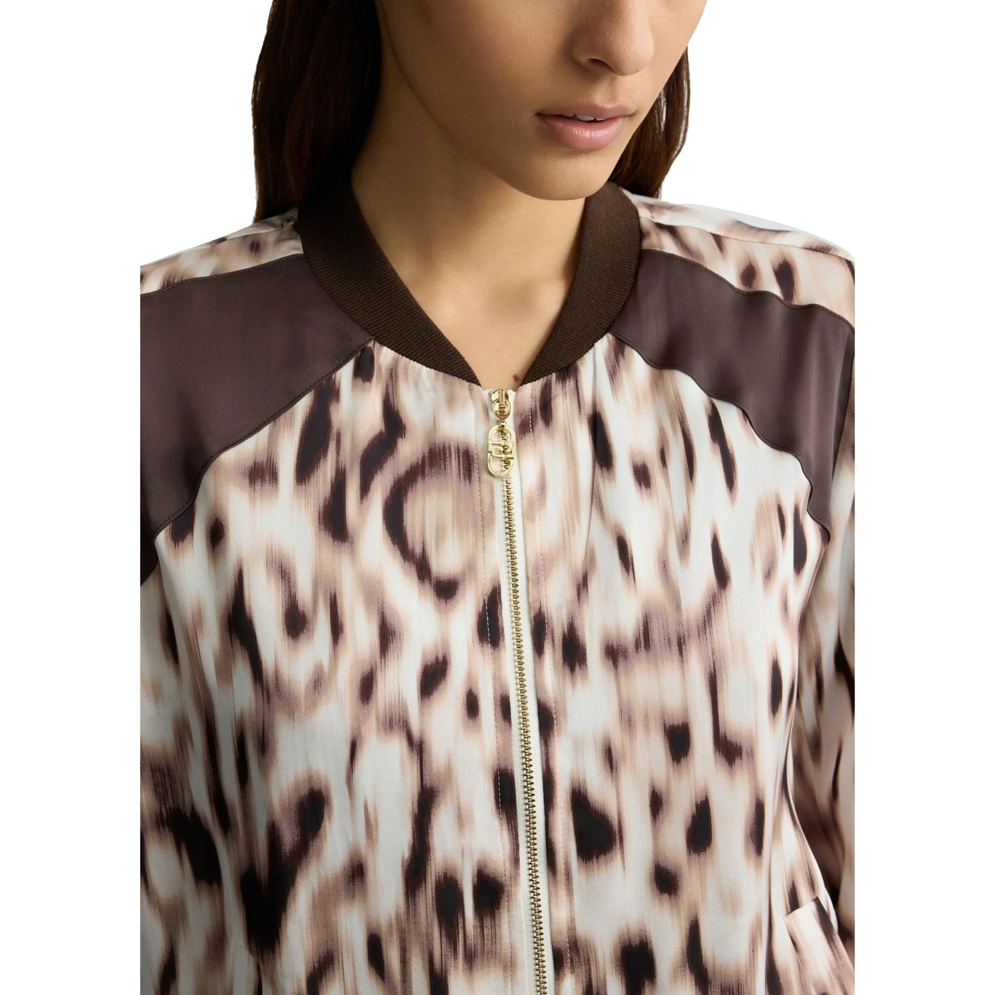 Bomber Donna in raso stampato Animalier - Image 4
