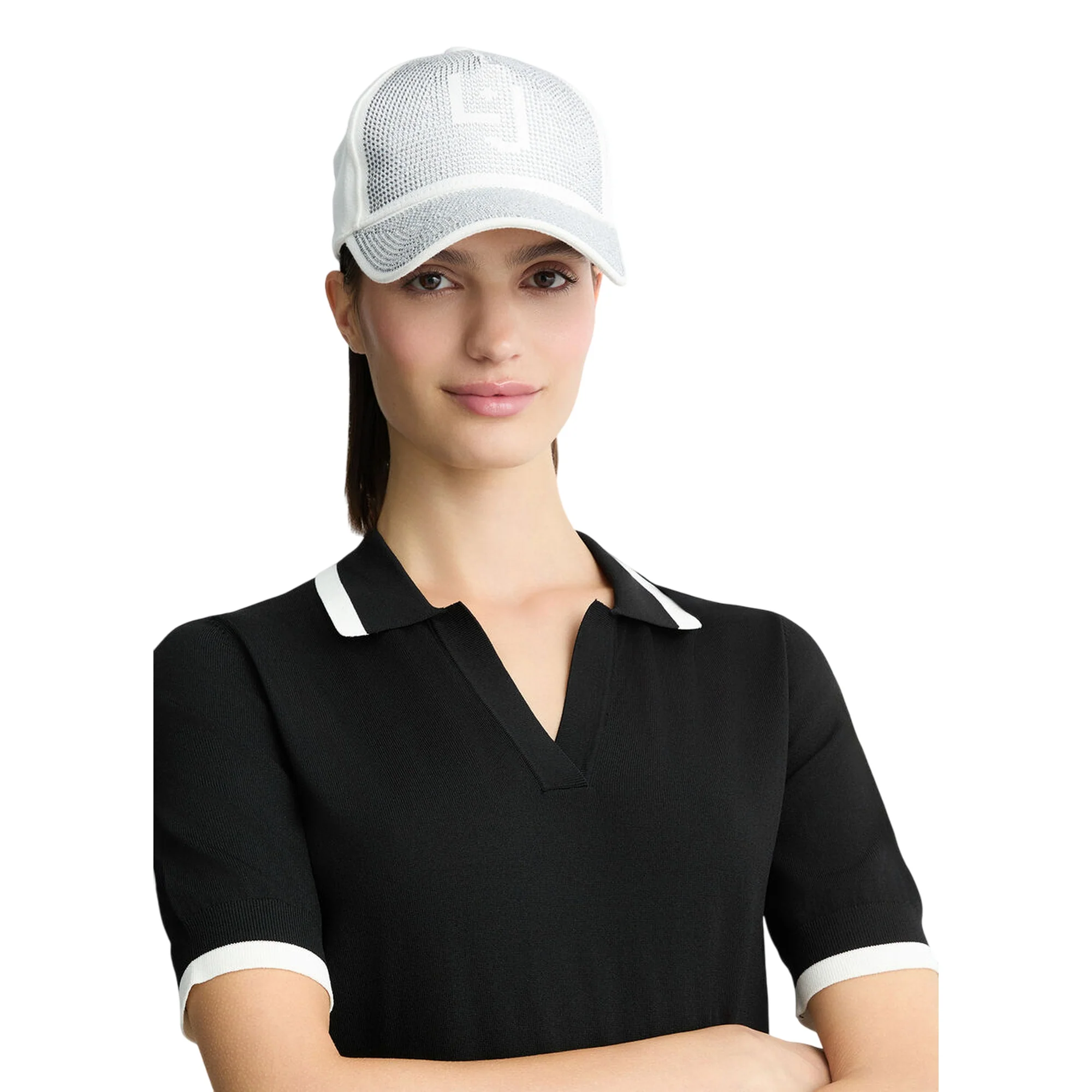 Cappello Donna da baseball Bianco con strass - Image 4
