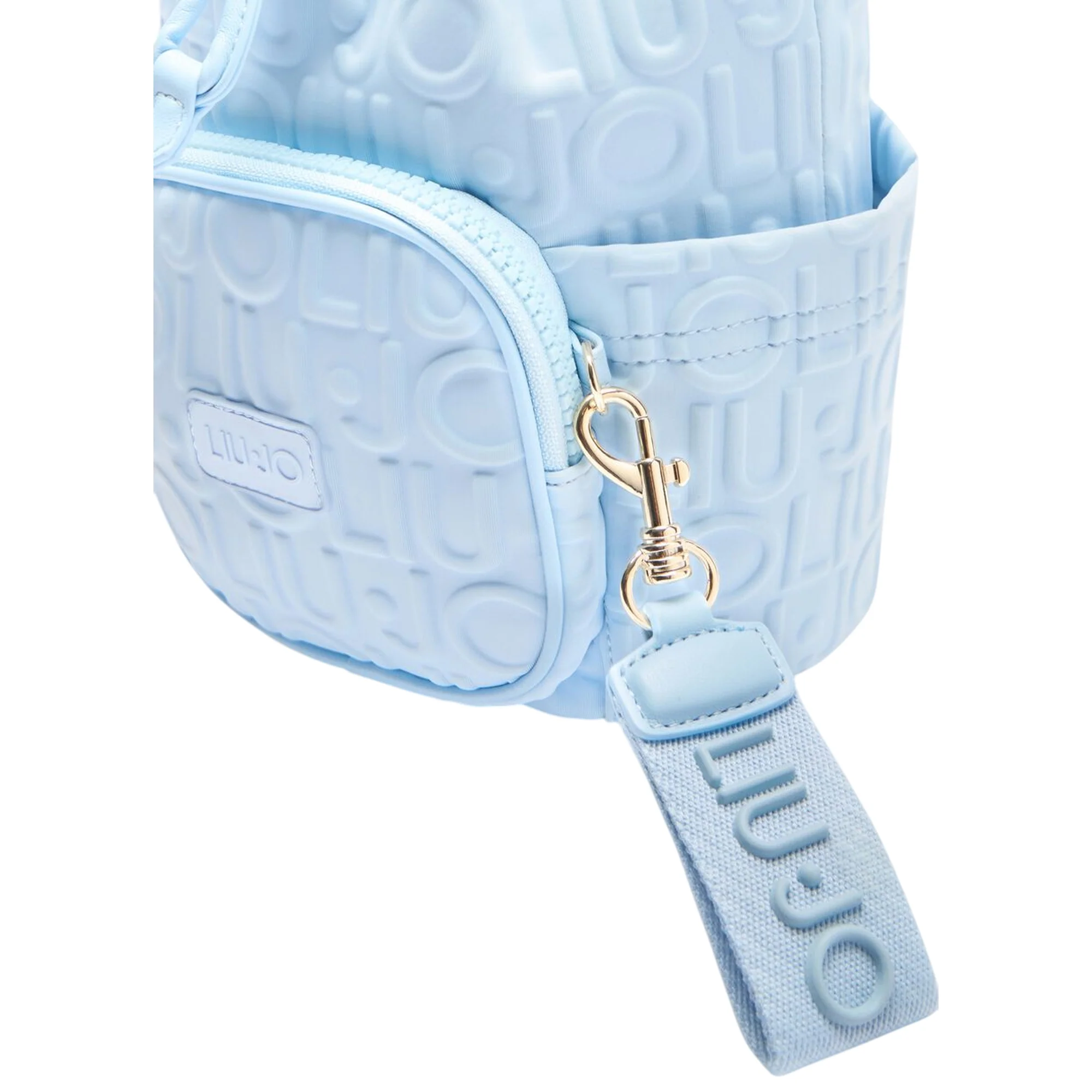 Borsa a secchiello medio in scuba azzurro - Image 4