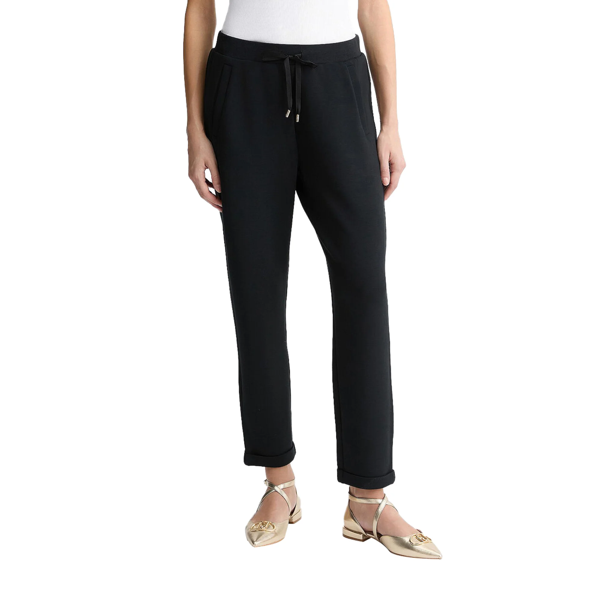 Pantaloni jogging da donna in scuba Nero - Image 2