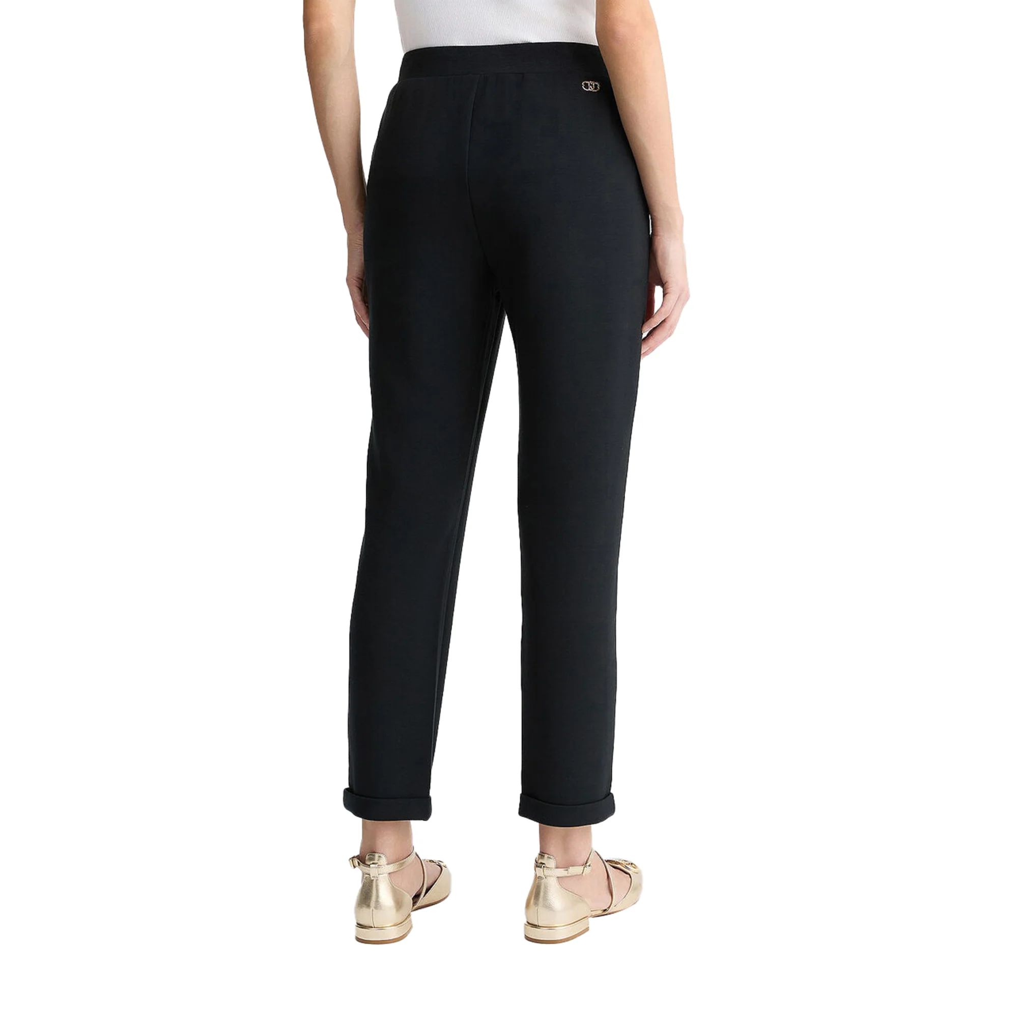 Pantaloni jogging da donna in scuba Nero - Image 3