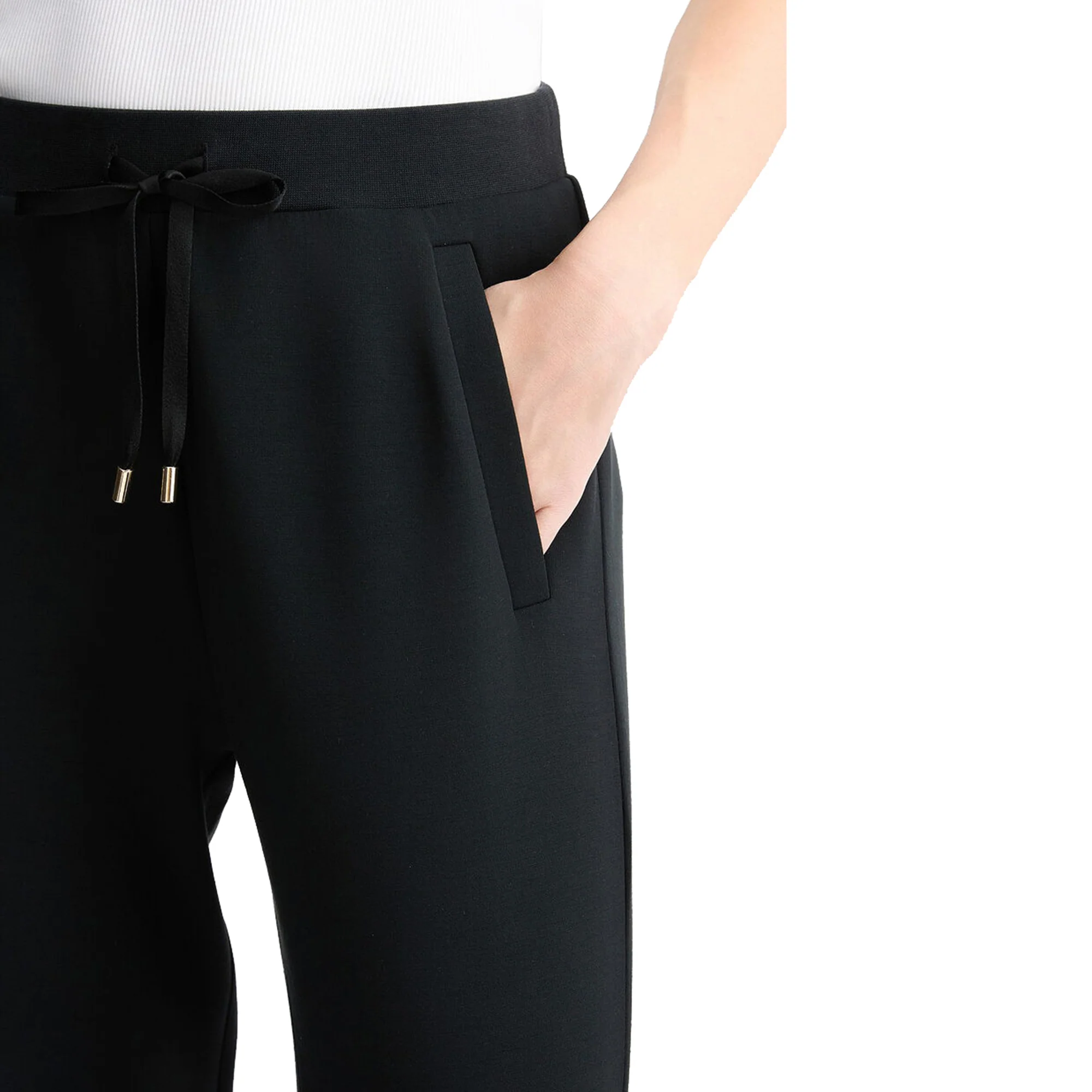 Pantaloni jogging da donna in scuba Nero - Image 4