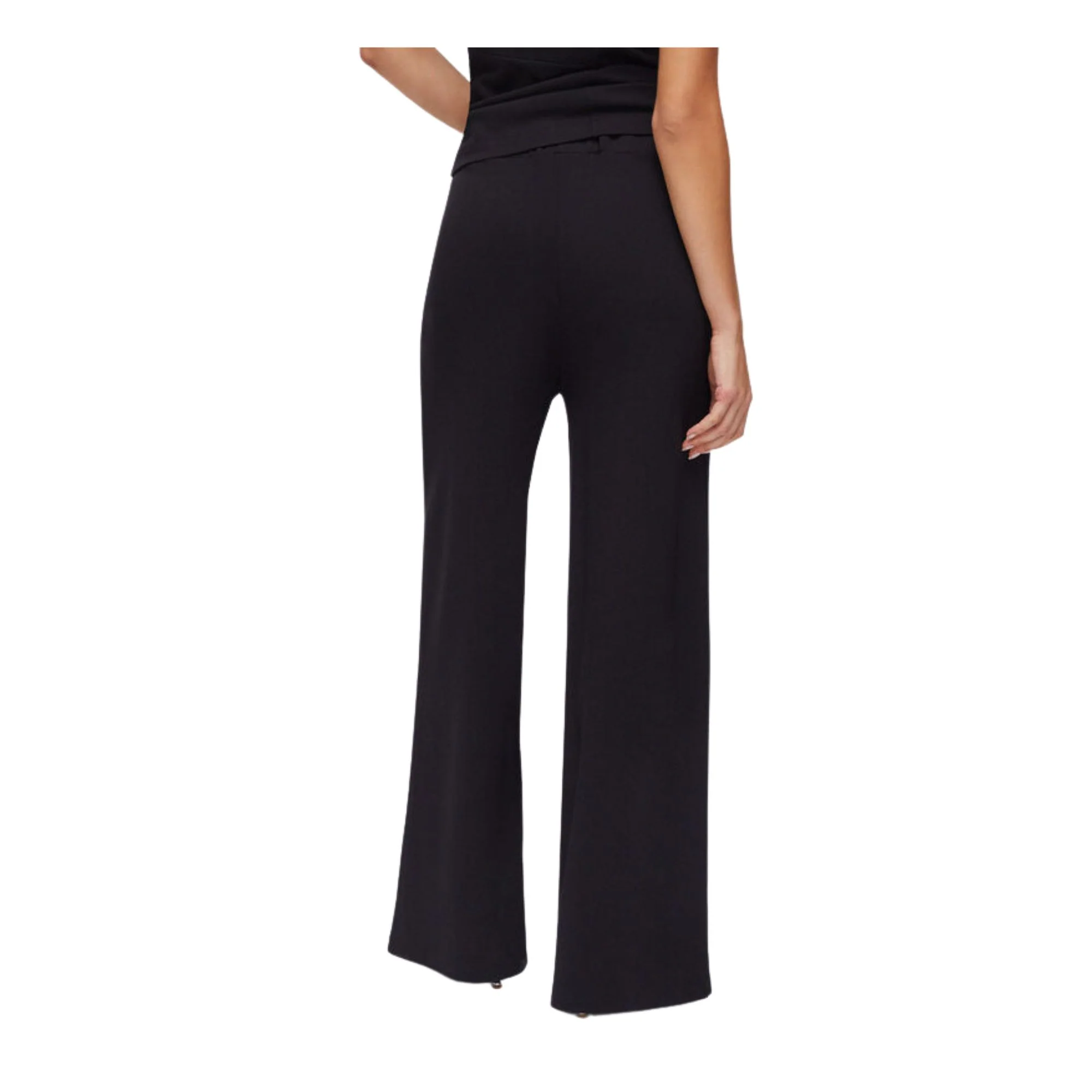 Pantaloni Donna in jersey con spacchetti Nero - Image 2