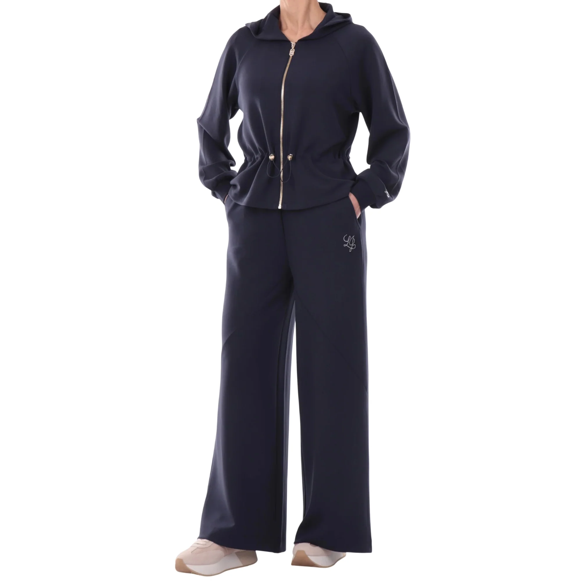 Felpa blu con zip da Donna - Image 4