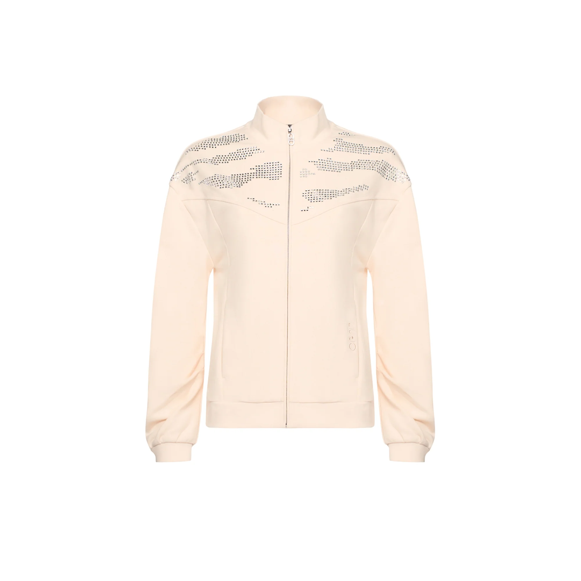 Felpa con zip champagne