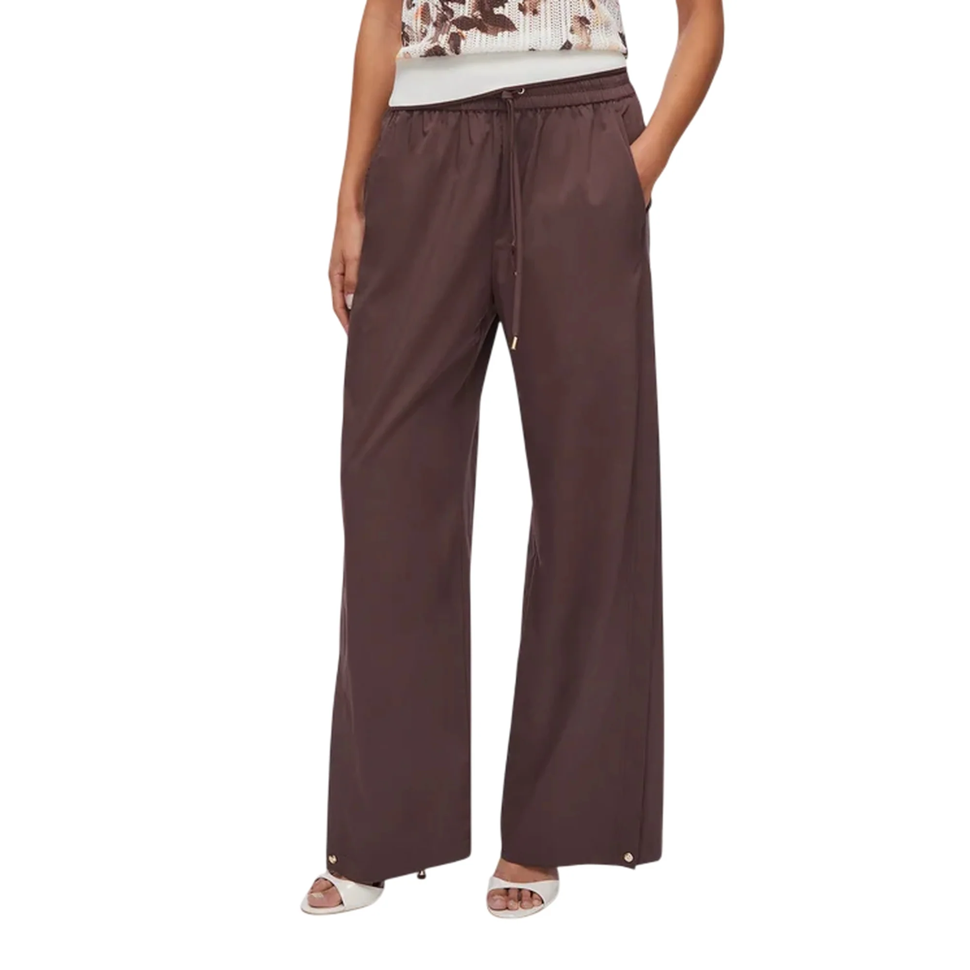 Pantaloni lunghi fango con elastico in vita