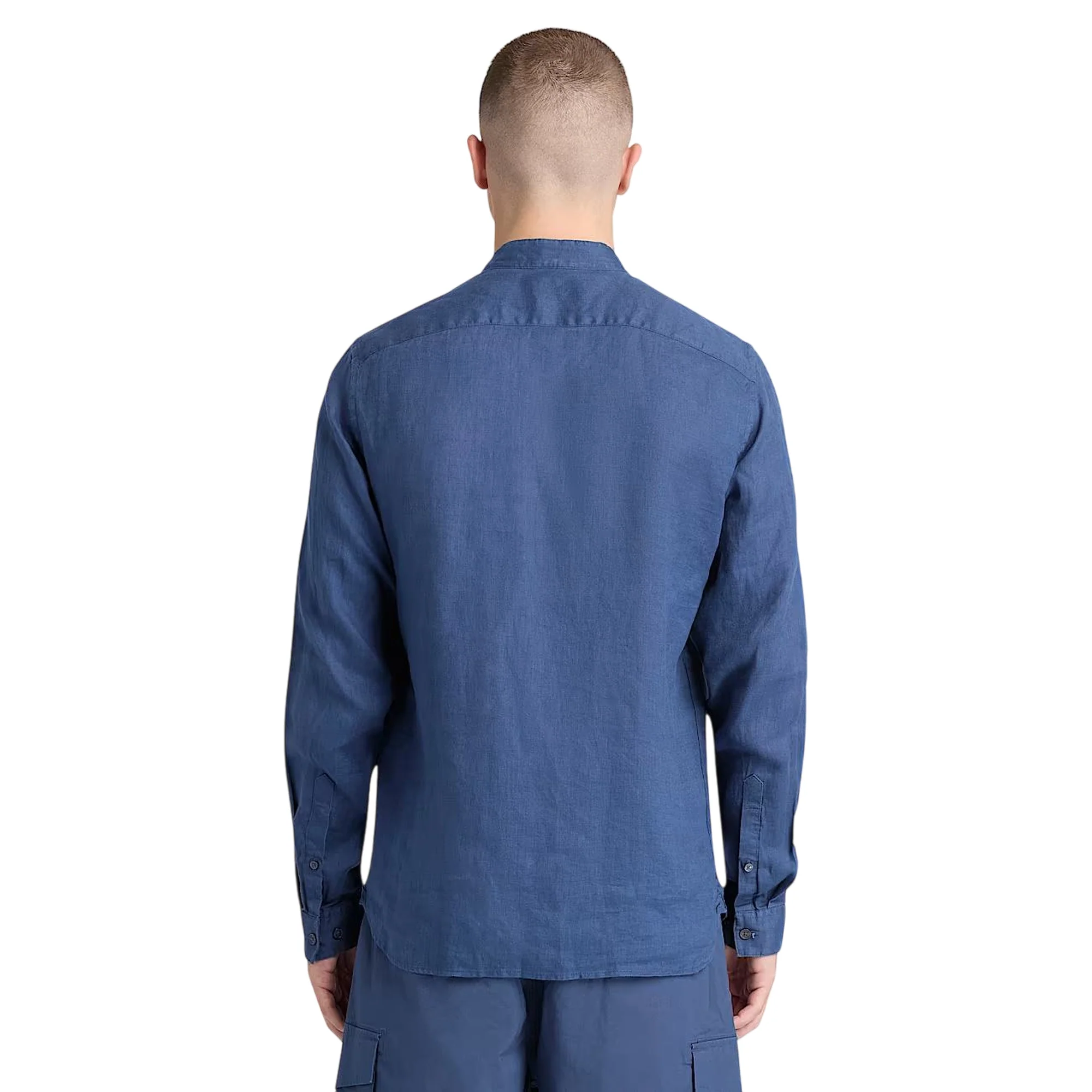Camicia Uomo in lino Mill Brook colletto coreano - Image 3