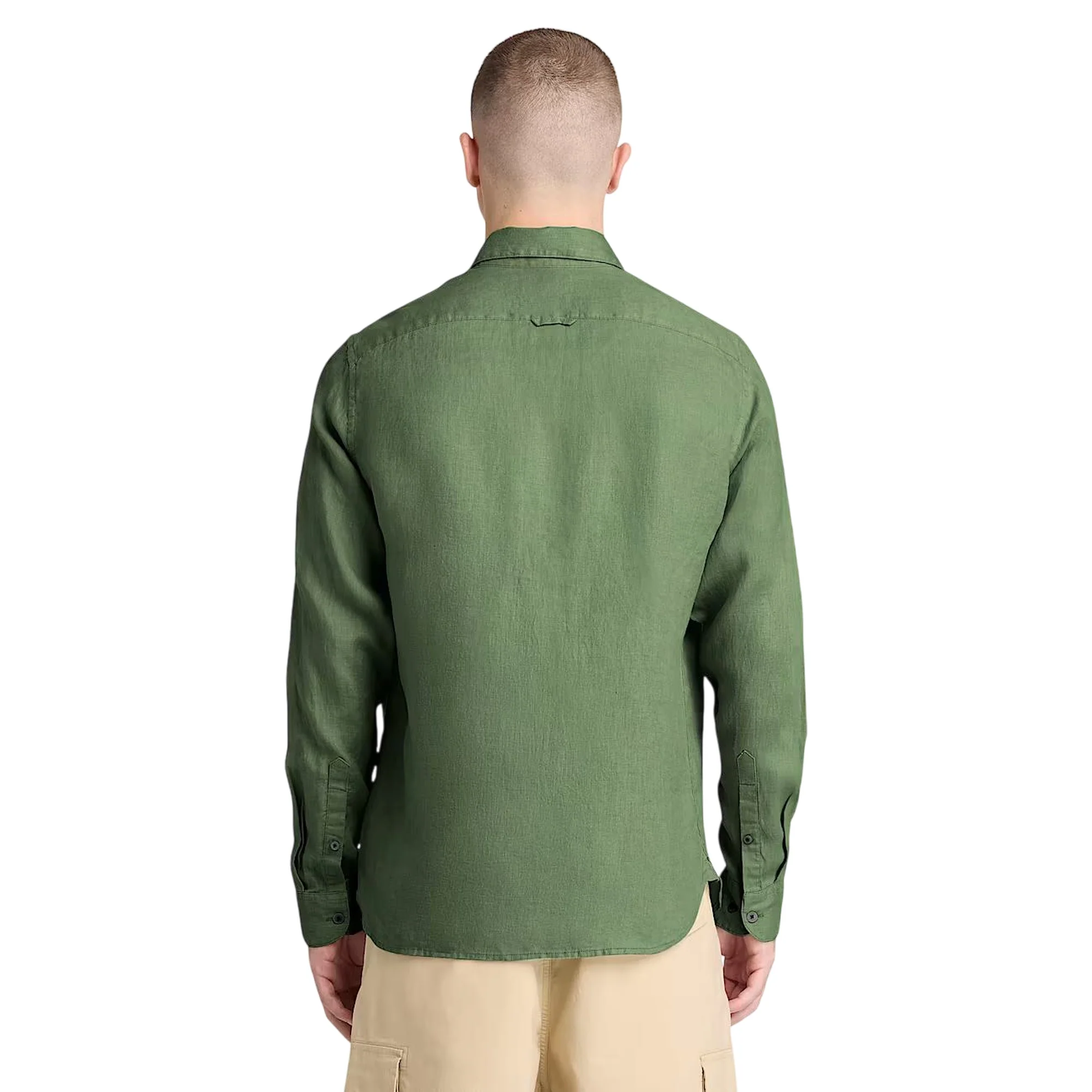 Camicia Uomo in lino Mill Brook Verde - Image 3