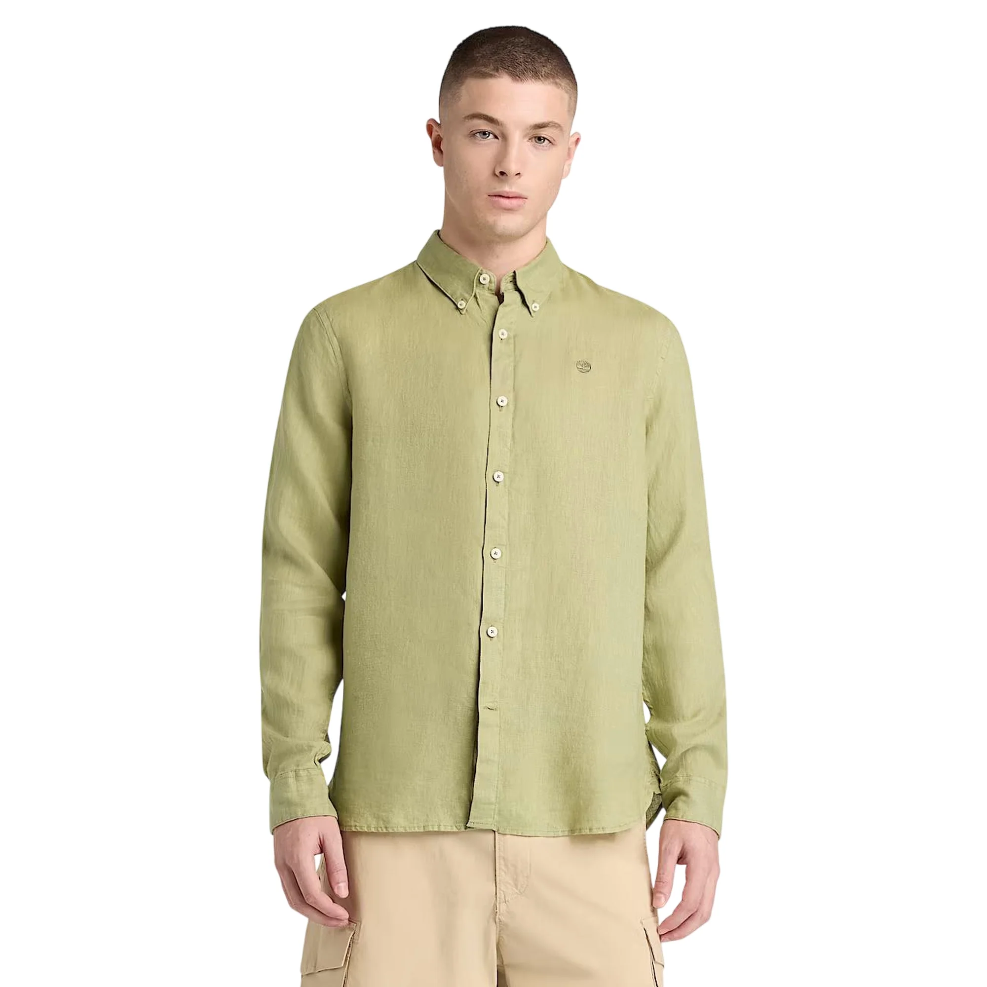 Camicia Uomo in lino Mill Brook Verde chiaro - Image 2