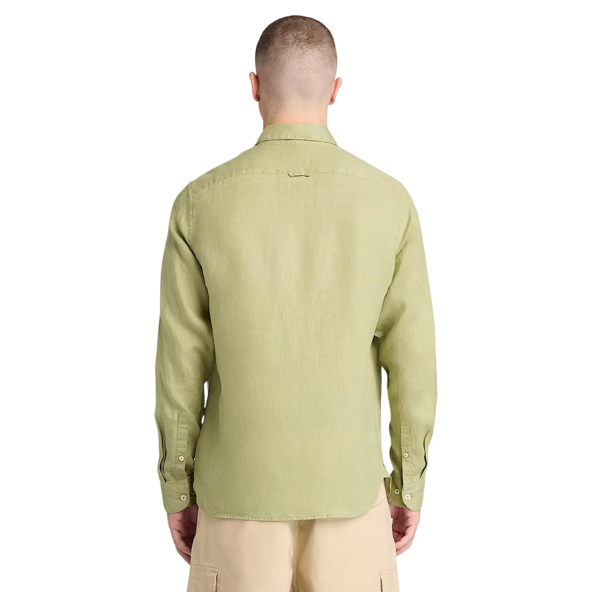 Camicia Uomo in lino Mill Brook Verde chiaro - Image 3
