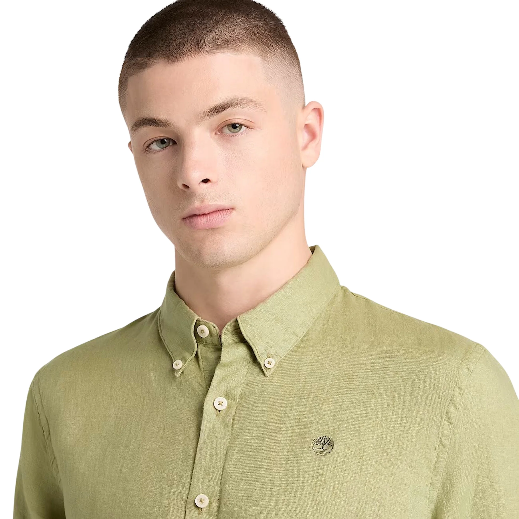 Camicia Uomo in lino Mill Brook Verde chiaro - Image 4