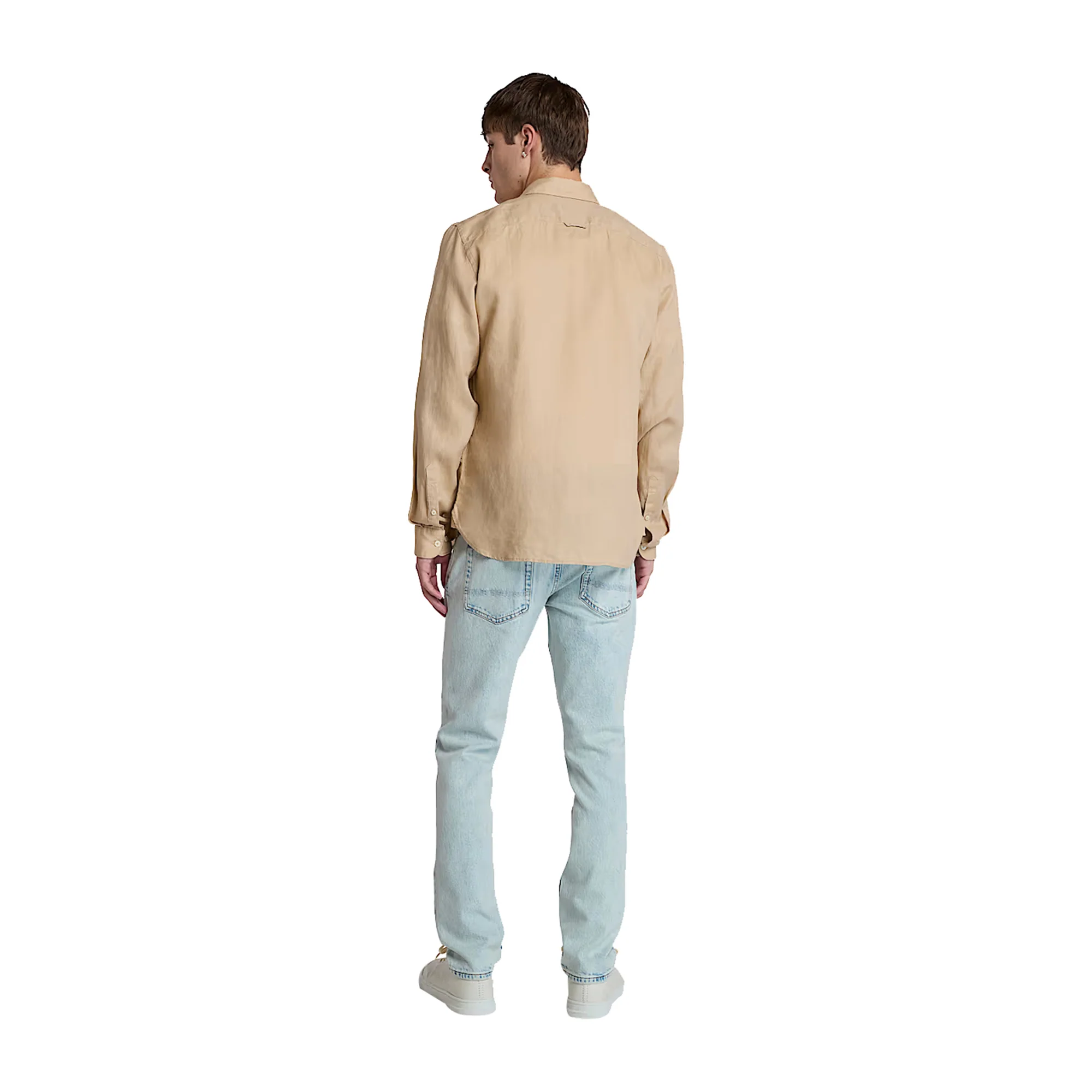 Camicia Uomo in Lino Mill Brook Beige - Image 4