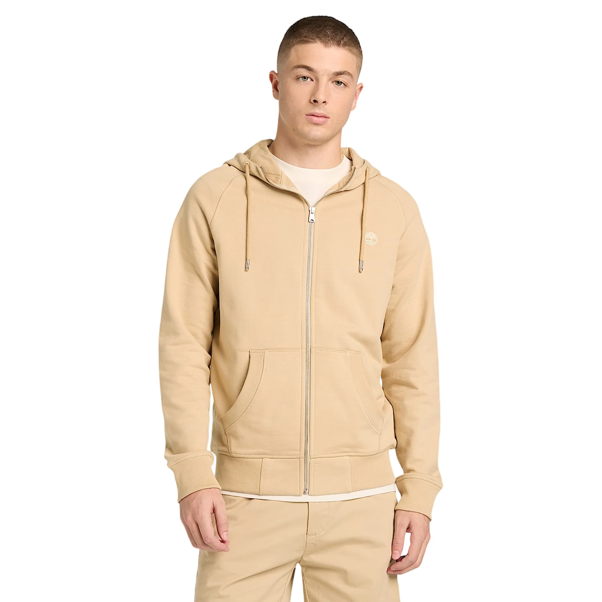 Felpa Exeter River da Uomo Beige con Zip - Image 2