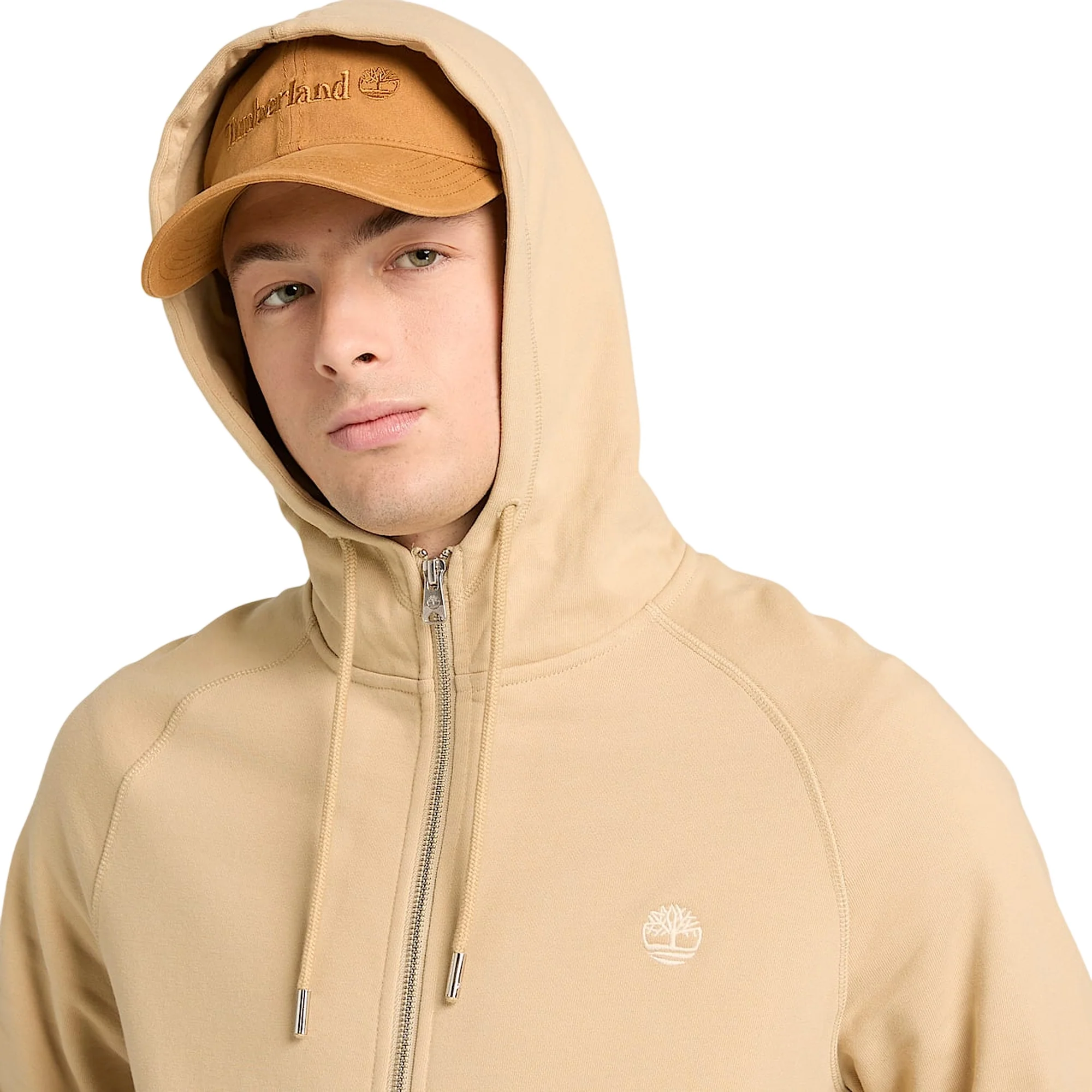 Felpa Exeter River da Uomo Beige con Zip - Image 4