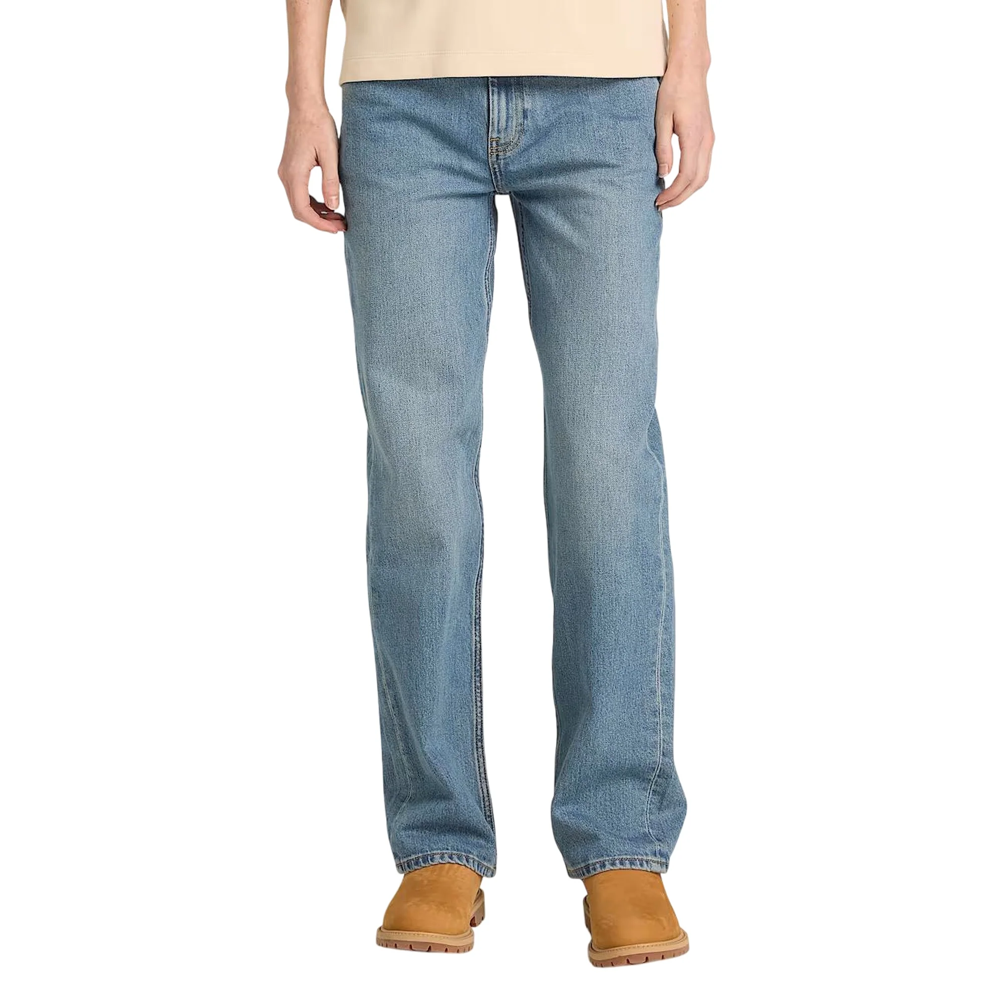 Pantaloni in denim a gamba dritta in blu chiaro - Image 2