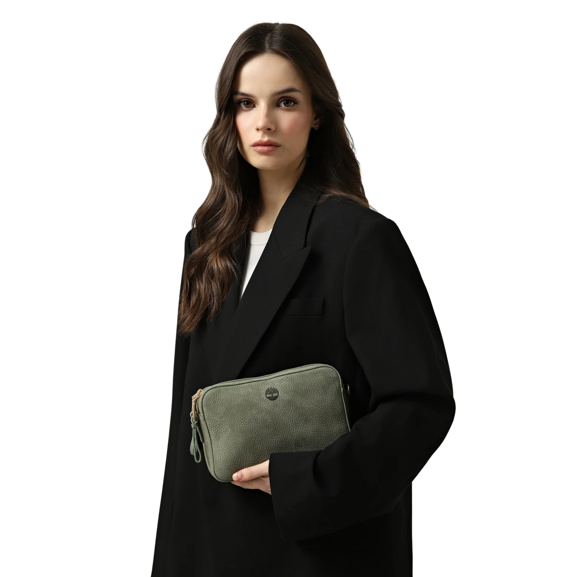 Borsa a tracolla Donna con doppi scomparti Verde - Image 6