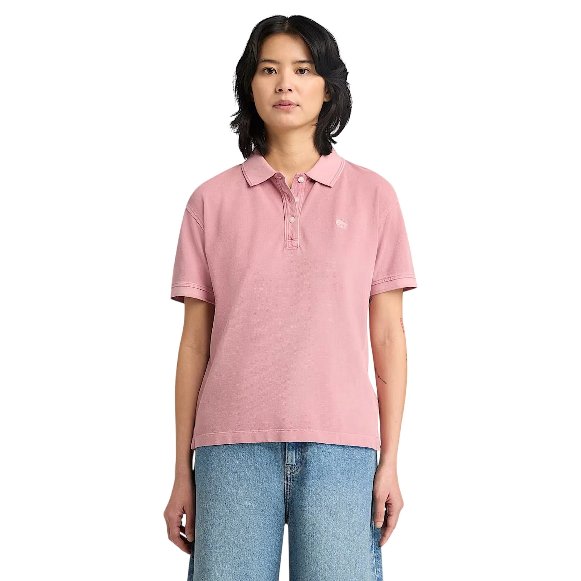 Polo da Donna rosa in Piqué - Image 2